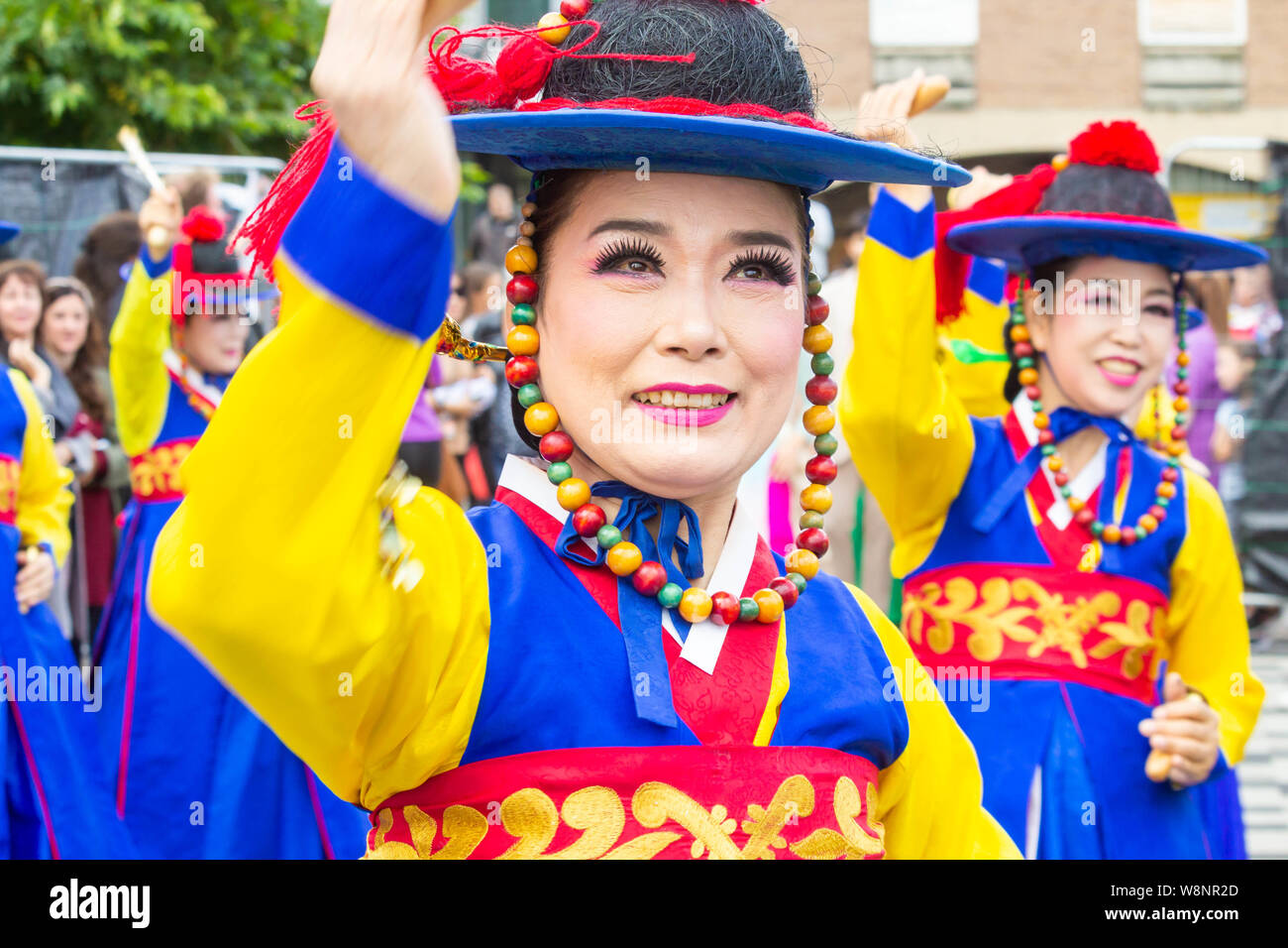 Dancers from South Korea perform at the Billingham International folklore festival of World