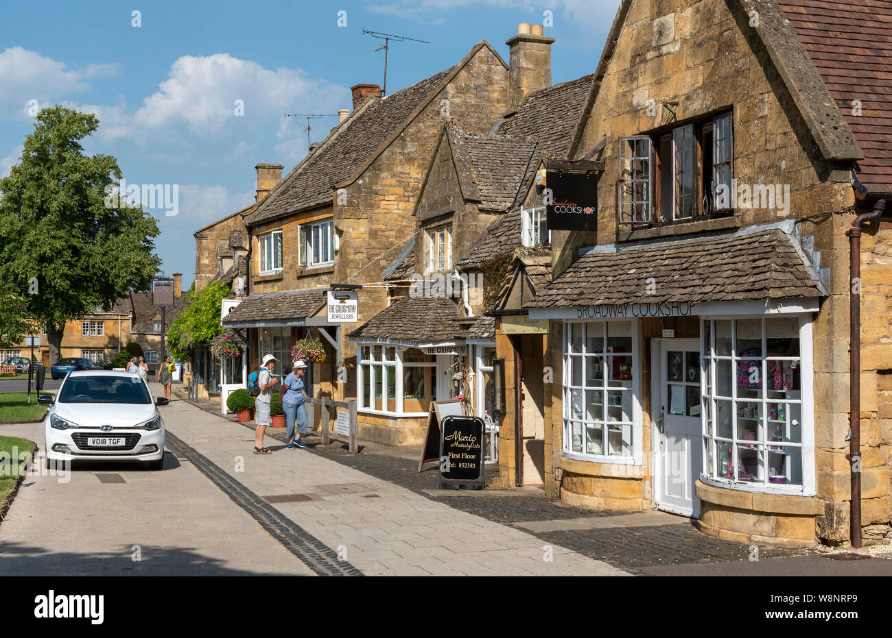 Broadway, Worcestershire,, England, UK.2019. Shopping area of this