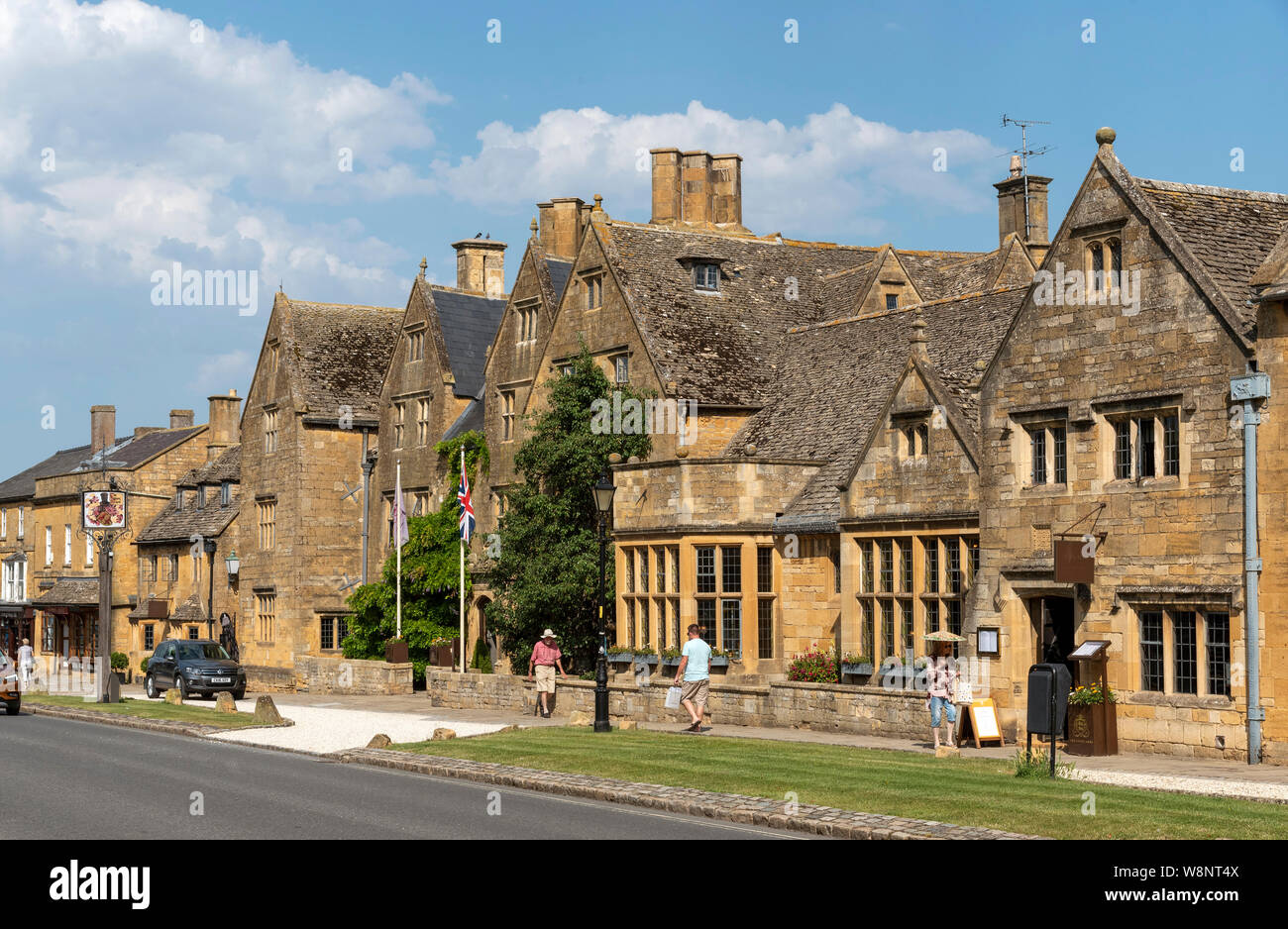 Broadway, Worcestershire, England, UK. August 2019. The Lygon Arms an
