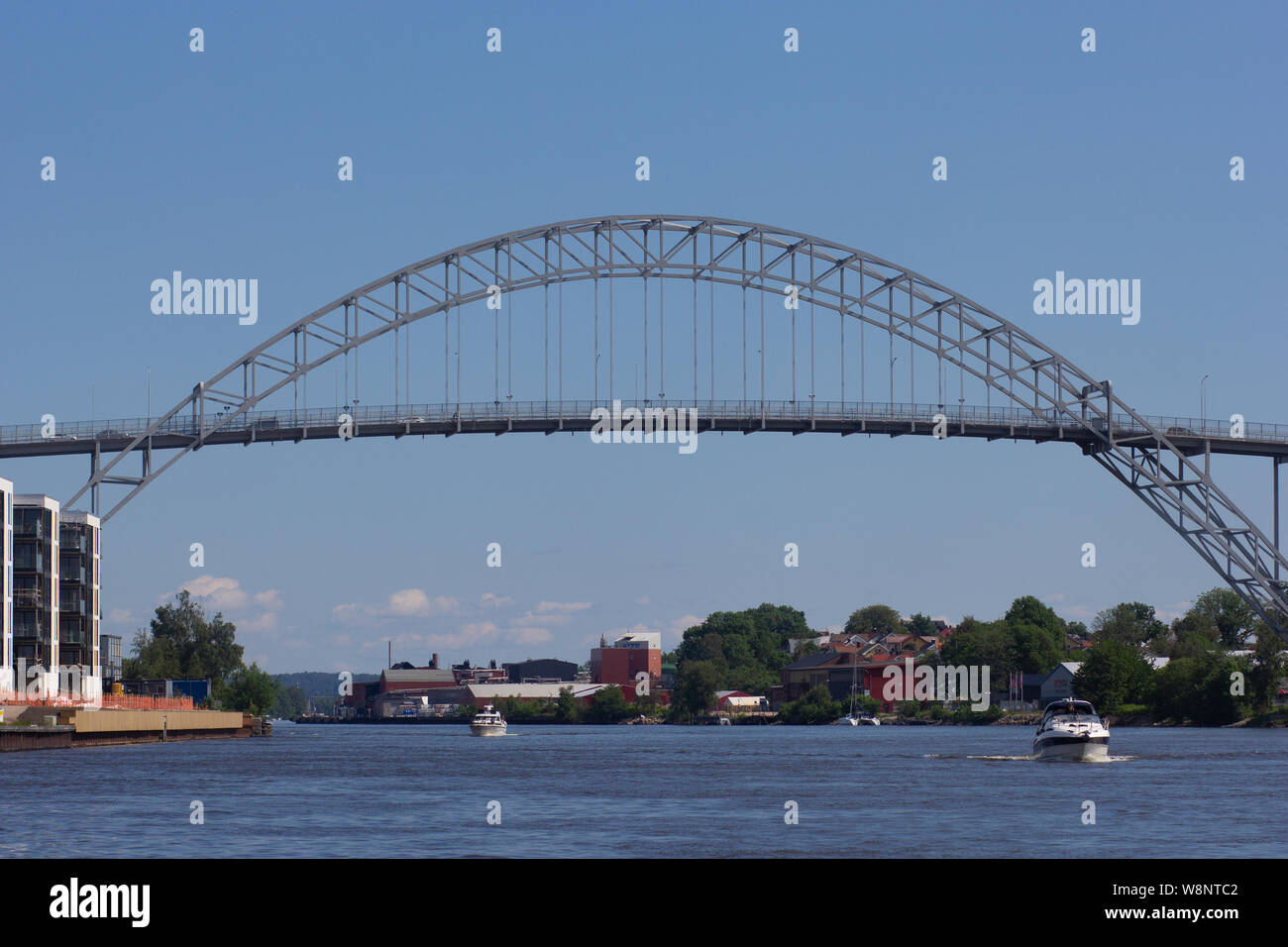 Bridge over the river Glomma in Fredrikstad city Norway Stock Photo