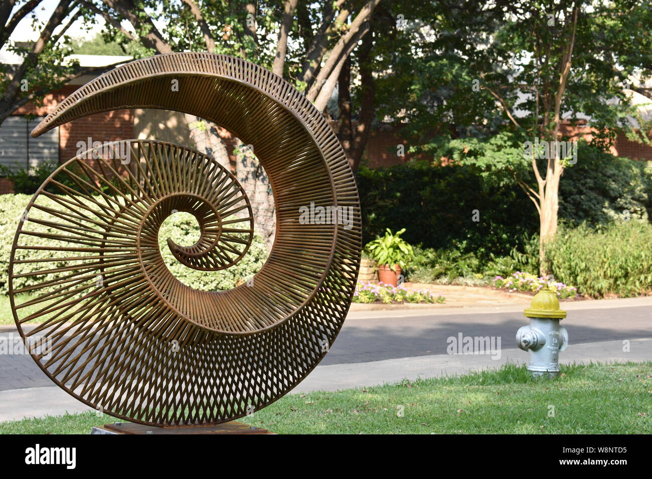 Spiral Sculpture in Dallas Stock Photo
