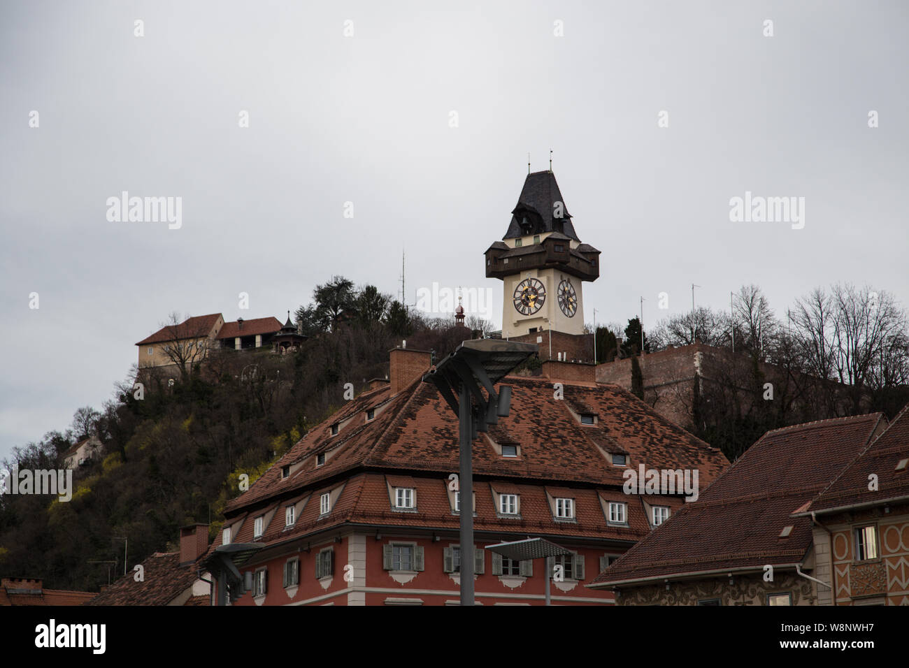 Clock tower aka Glockenturm in Graz Austria Stock Photo - Alamy