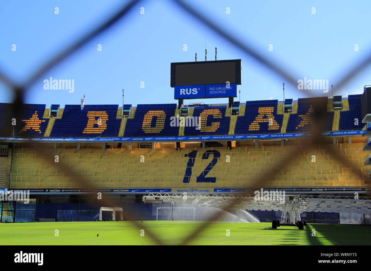 La Bombonera stadium hosts the world renowned Boca Juniors soccer team and represents the heart of La Boca, a principal barrio in Buenos Aires Stock Photo