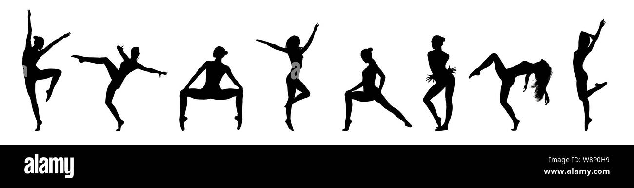 Girls Dancing Poses Silhouettes Free Vector Site 768 | Hot Sex Picture