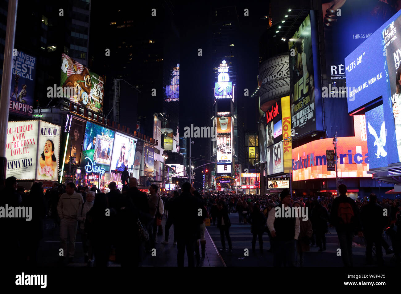 Time Square, New York at Night Stock Photo Alamy