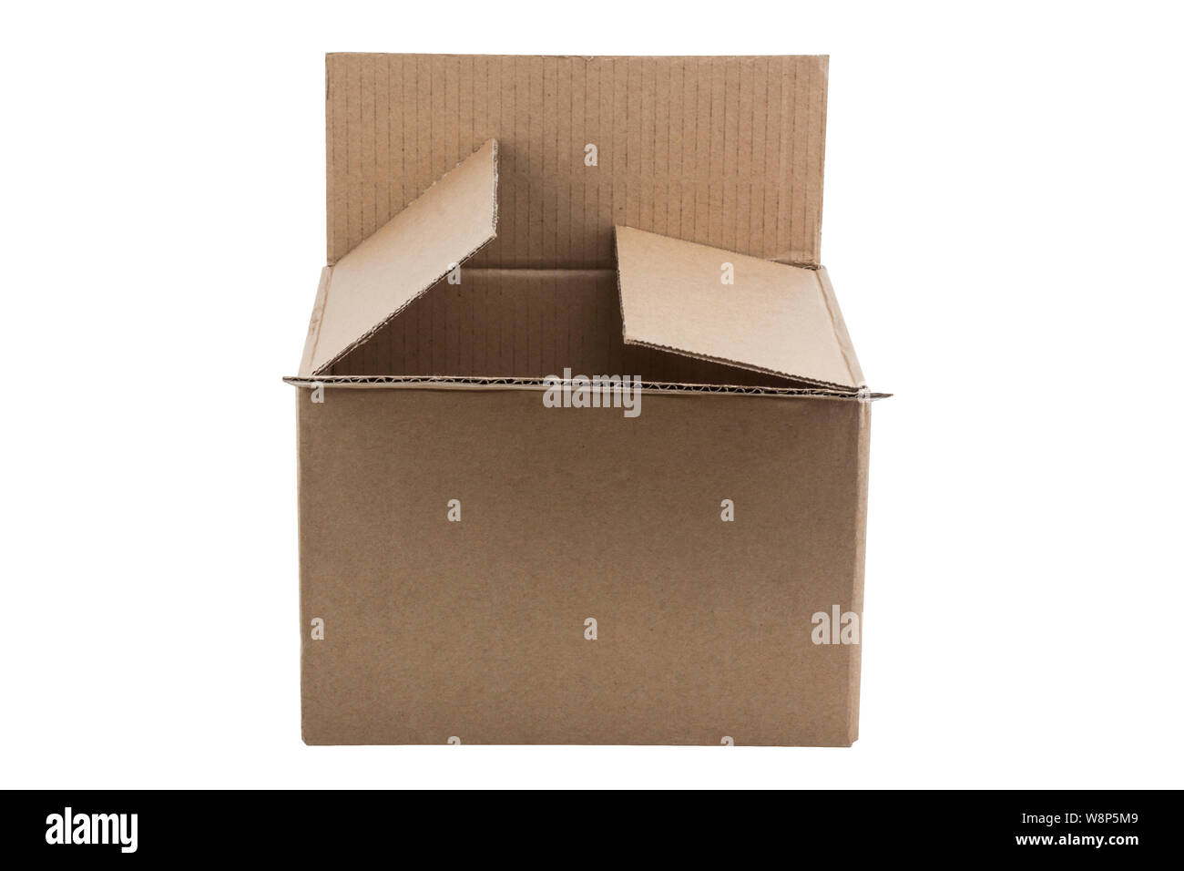 Cardboard box isolated on white background Stock Photo
