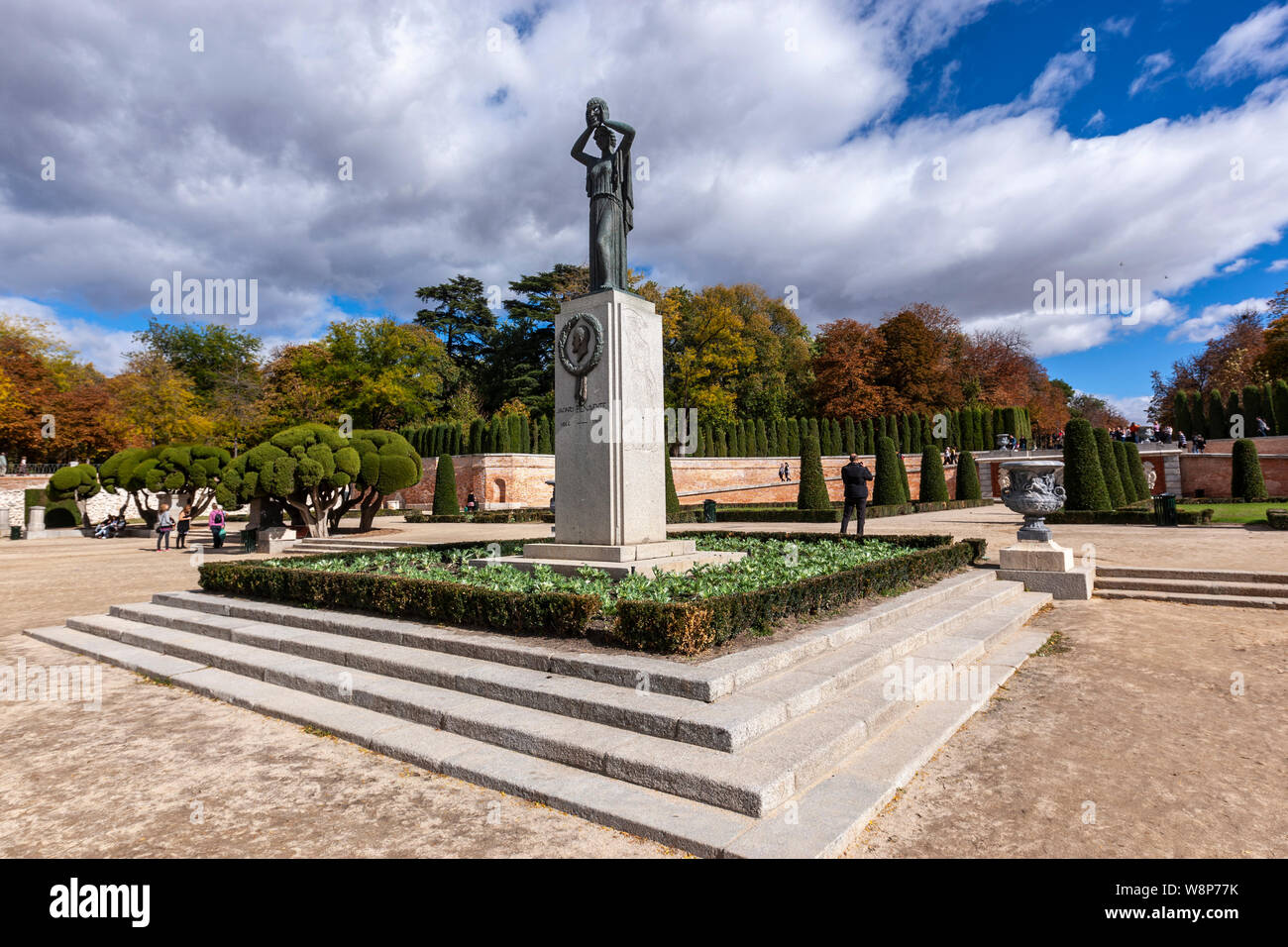 Jacinto Benavente monument by Victorio Macho, Parque del Buen Retiro, Madrid, Spain Stock Photo