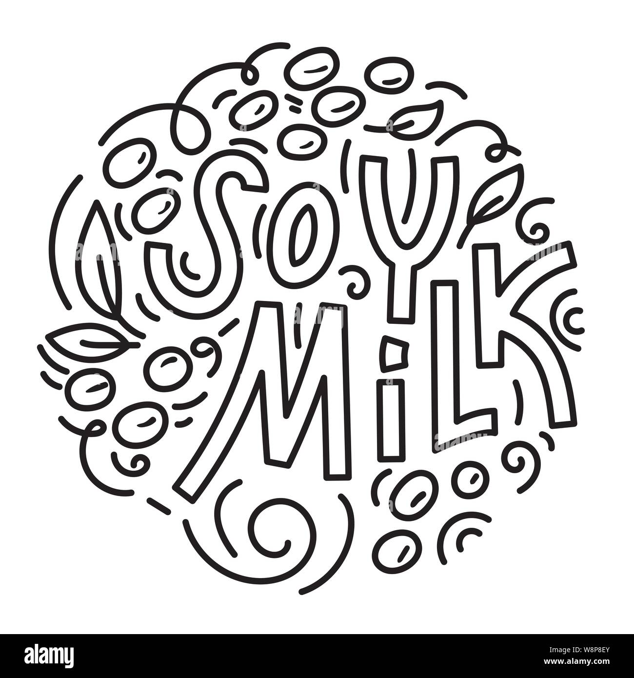 Soybean plant illustration Stock Vector Images Alamy