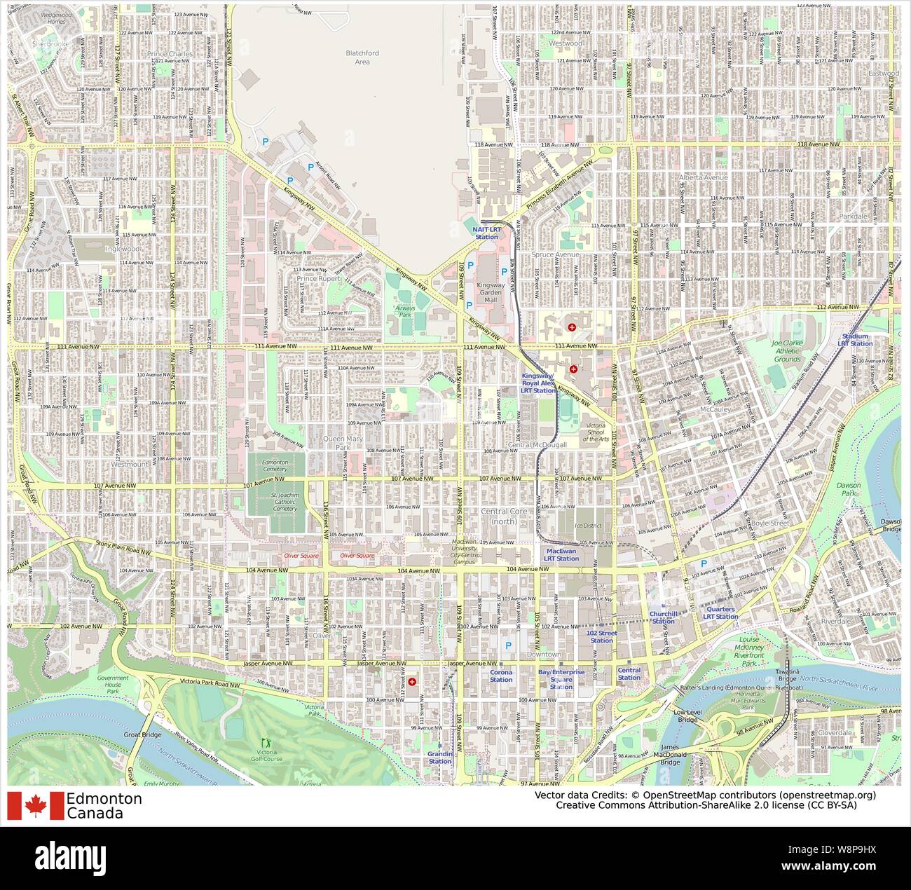 Map Of Edmonton High Resolution Stock Photography and Images Alamy