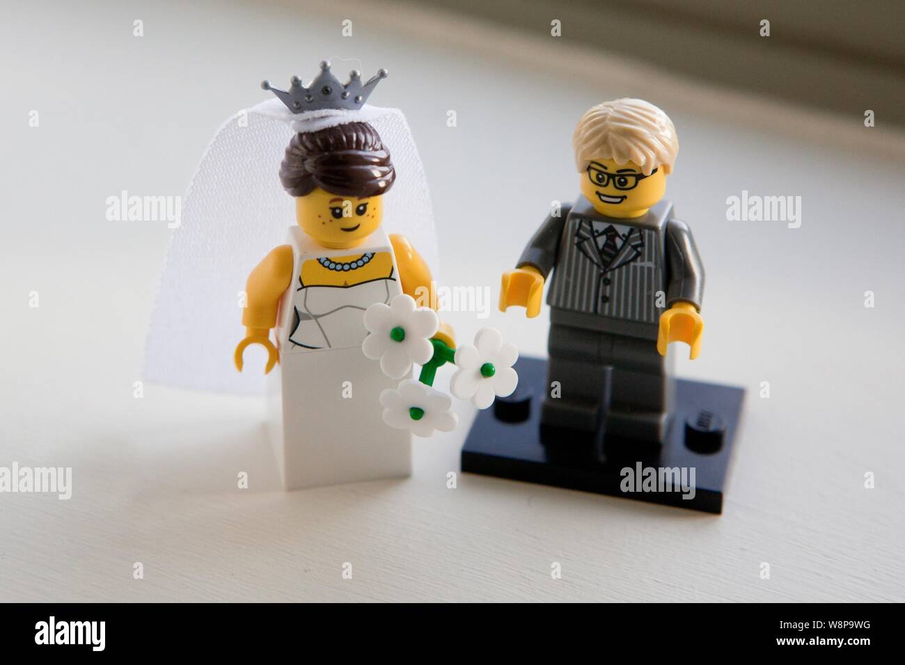 Lego Mini Figure Bride & Groom Stock Photo