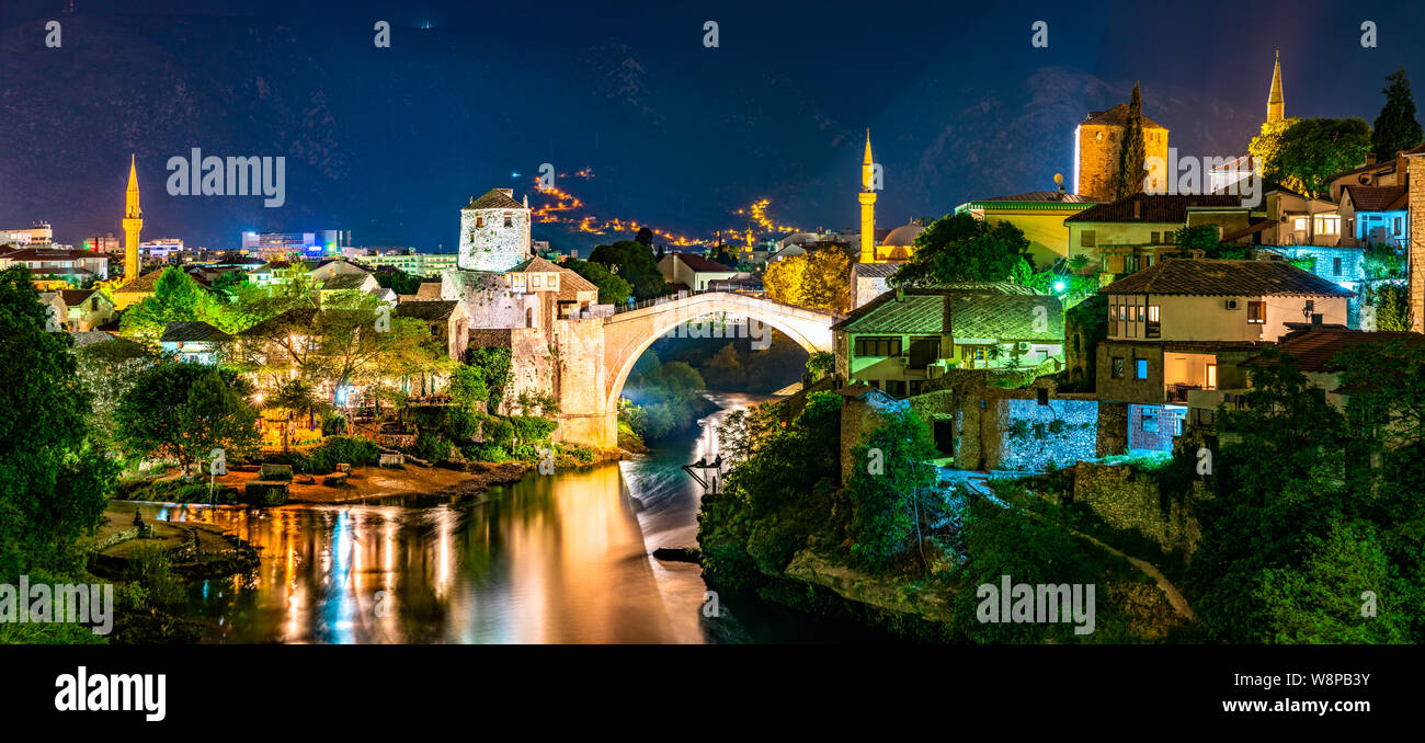 The Old Bridge in Mostar, Bosnia and Herzegovina Stock Photo