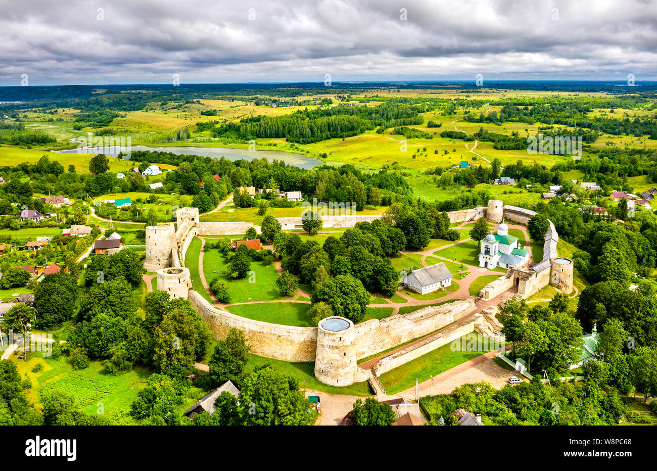 Izborsk Fortress in Pskov Oblast of Russia Stock Photo