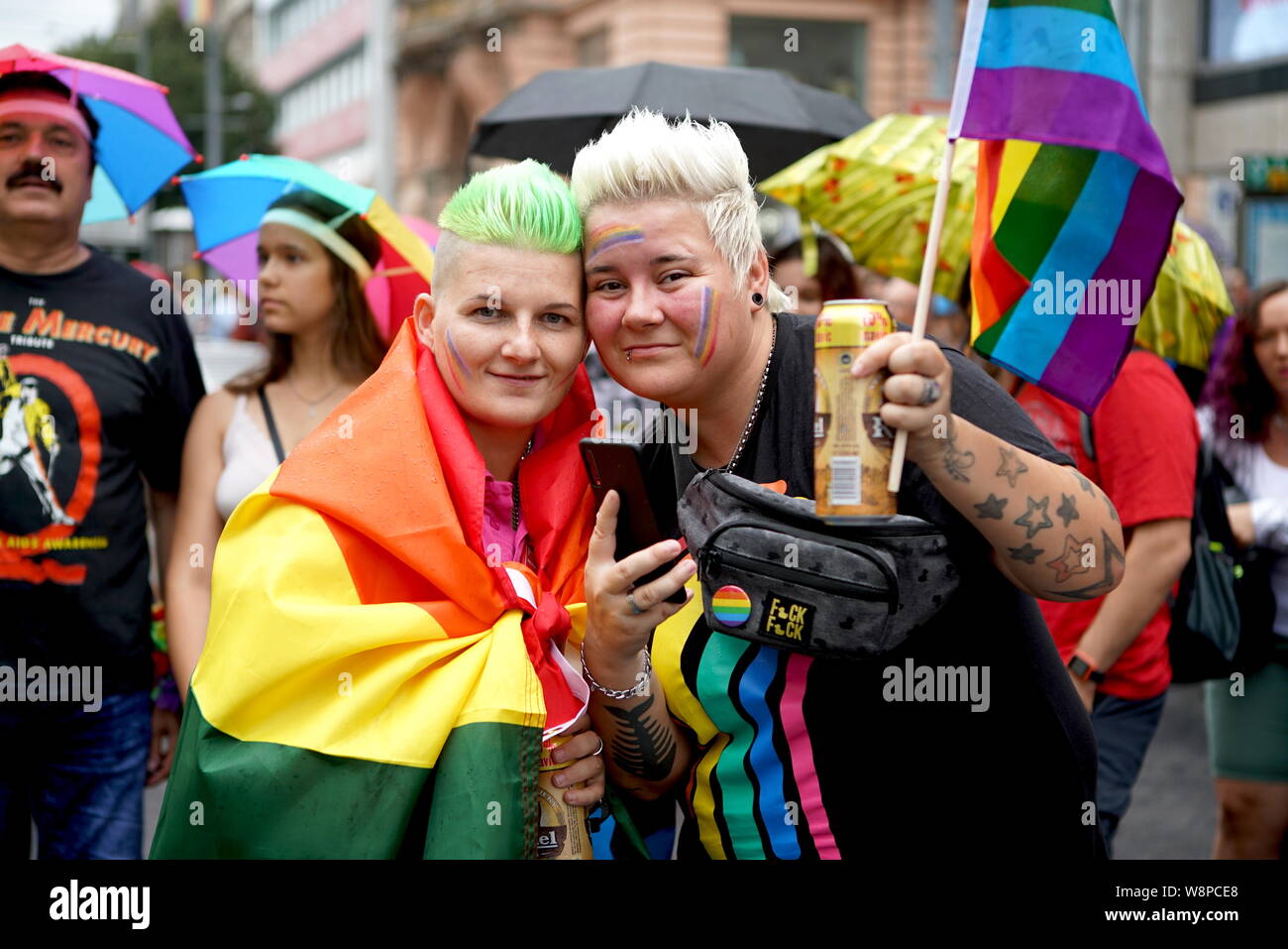 Prague Czech Republic 10th Aug 2019 People Participate In The Pride Parade In Prague Capital Of The Czech Republic On Aug 10 2019 Hundreds Of Thousands Of Participants Took Part In This
