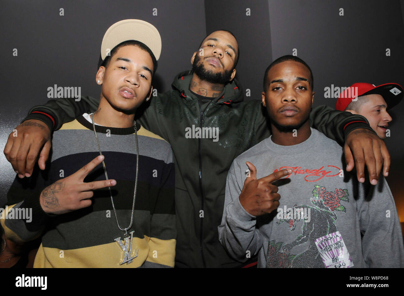 Rapper The Game (c) backstage during his LAX Tour at Club Nokia on