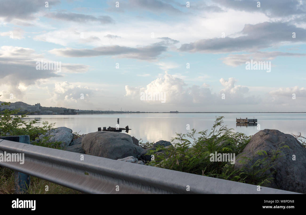 Early morning by the Sir Florizel Glaspole Highway in Kingston Jamaica Stock Photo