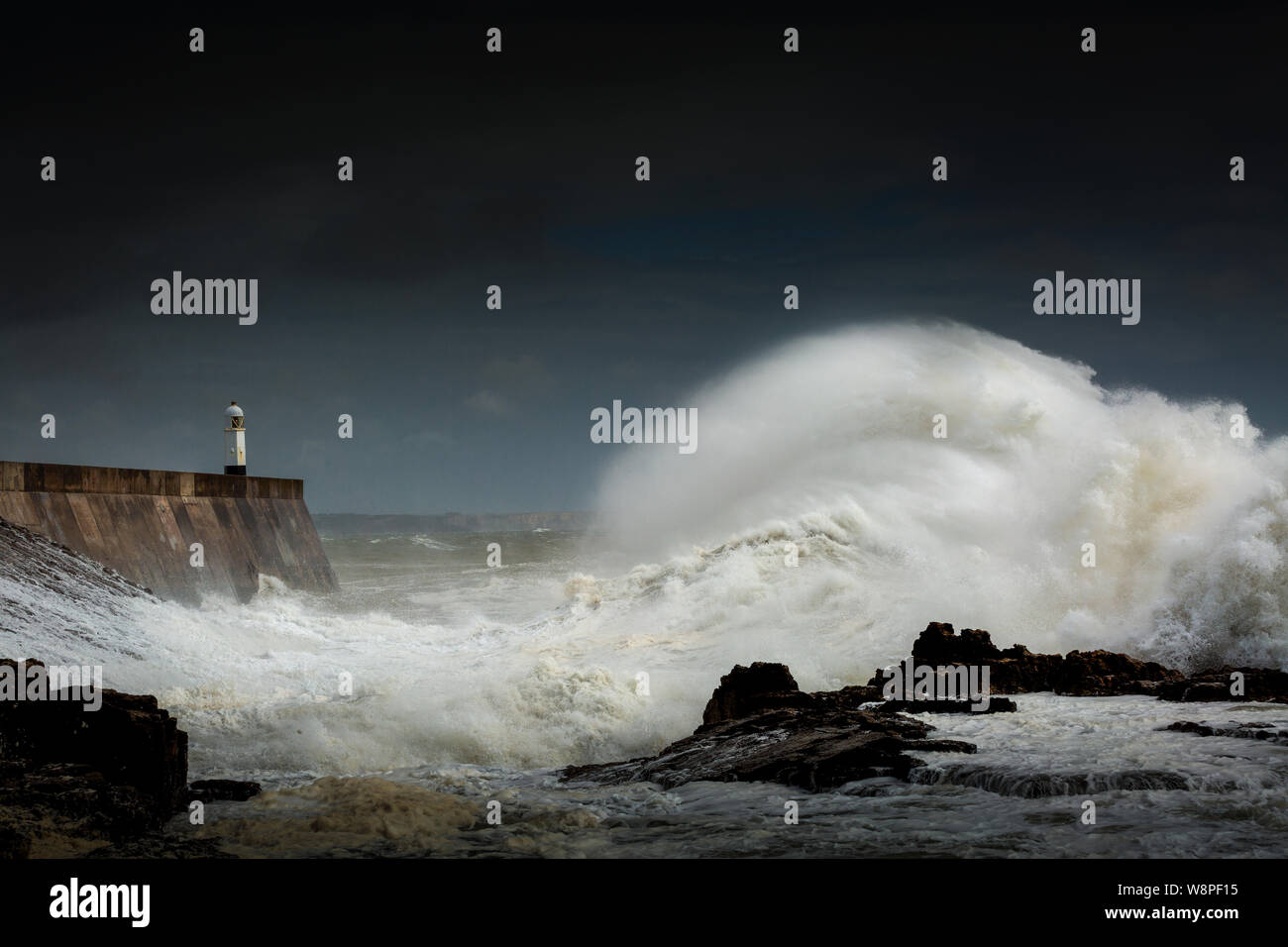 Stormy sea landscape powerful waves hi-res stock photography and images ...