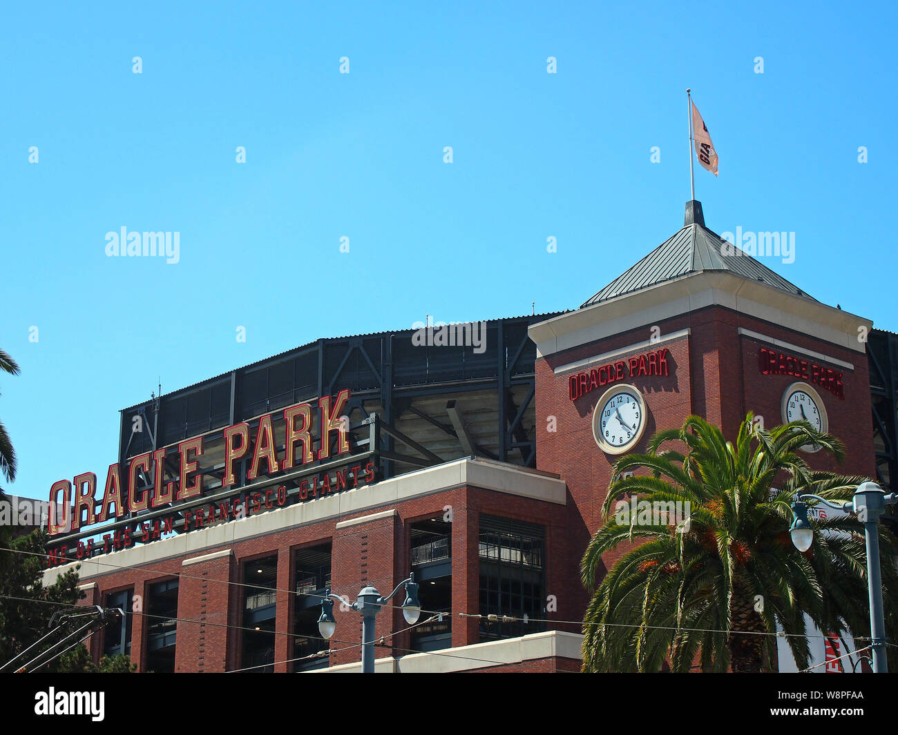 Oracle Park stadium, home of the San Francisco Giants professional Baseball team, California Stock Photo