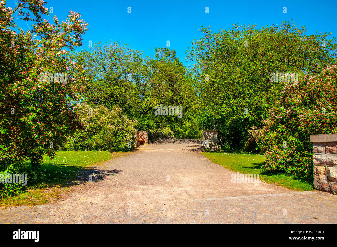 The beautiful landscape of the park in the city of Malmo, Sweden Stock Photo
