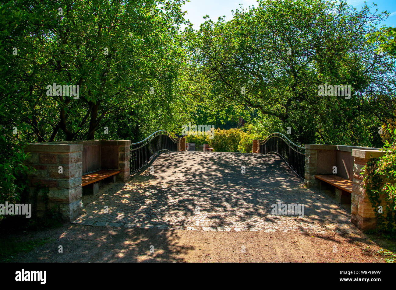 The bridge in the Pildammsparken park in the city of Malmo, Sweden Stock Photo