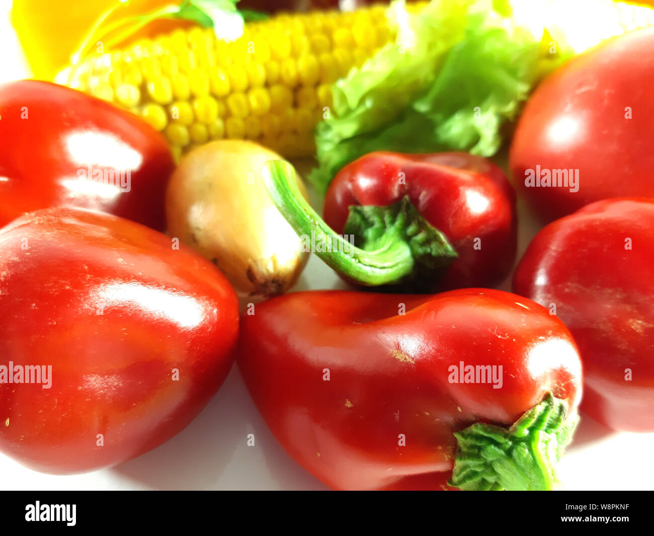 Assorted vegetables, mix, photo. Useful product, a plant for food, diet Stock Photo