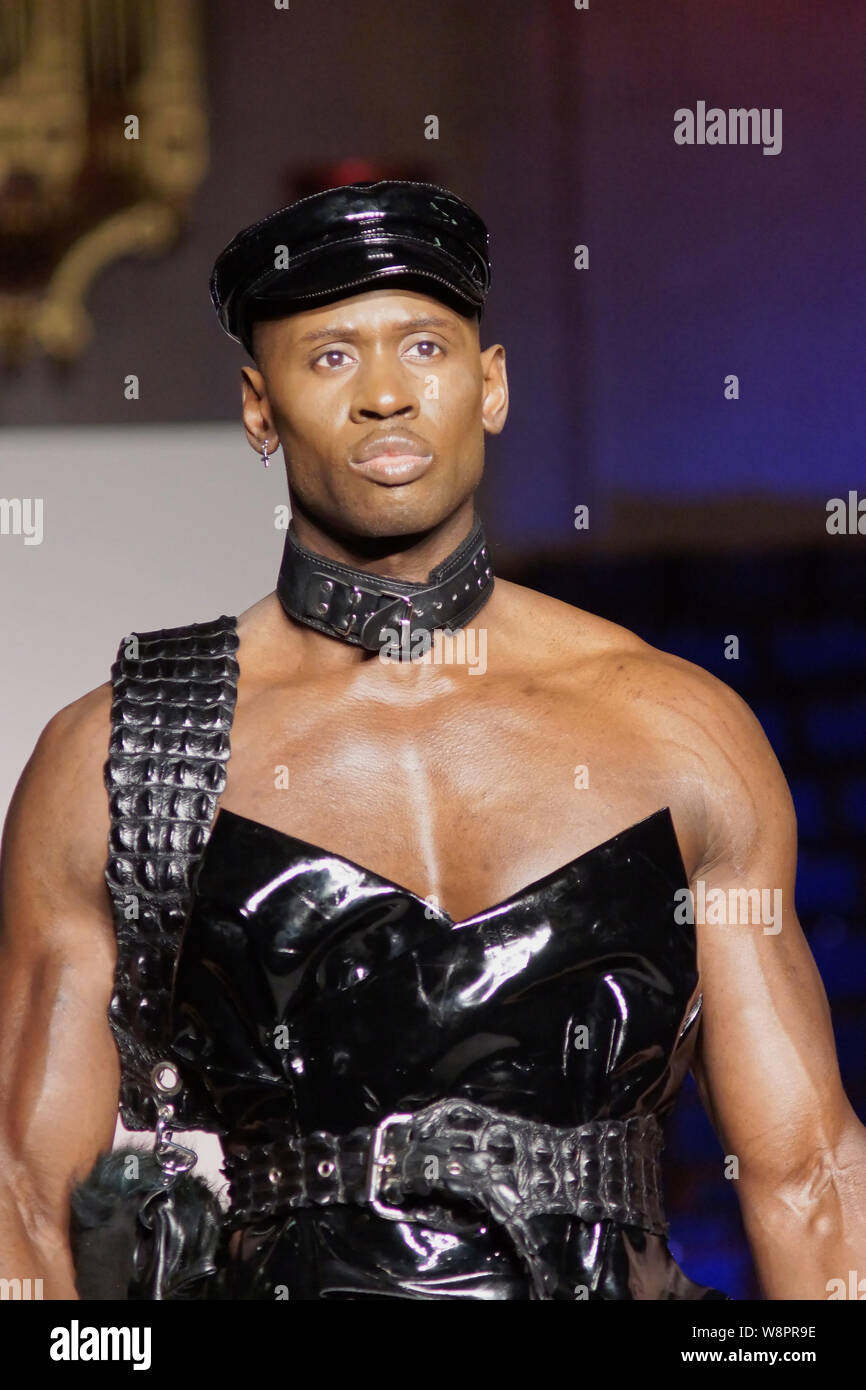 London, UK. 10th Aug, 2019. African Fashion Week London, UK. Hassan Reese at 9th AFWL. Credit: Peter Hogan/Alamy Live News Stock Photo