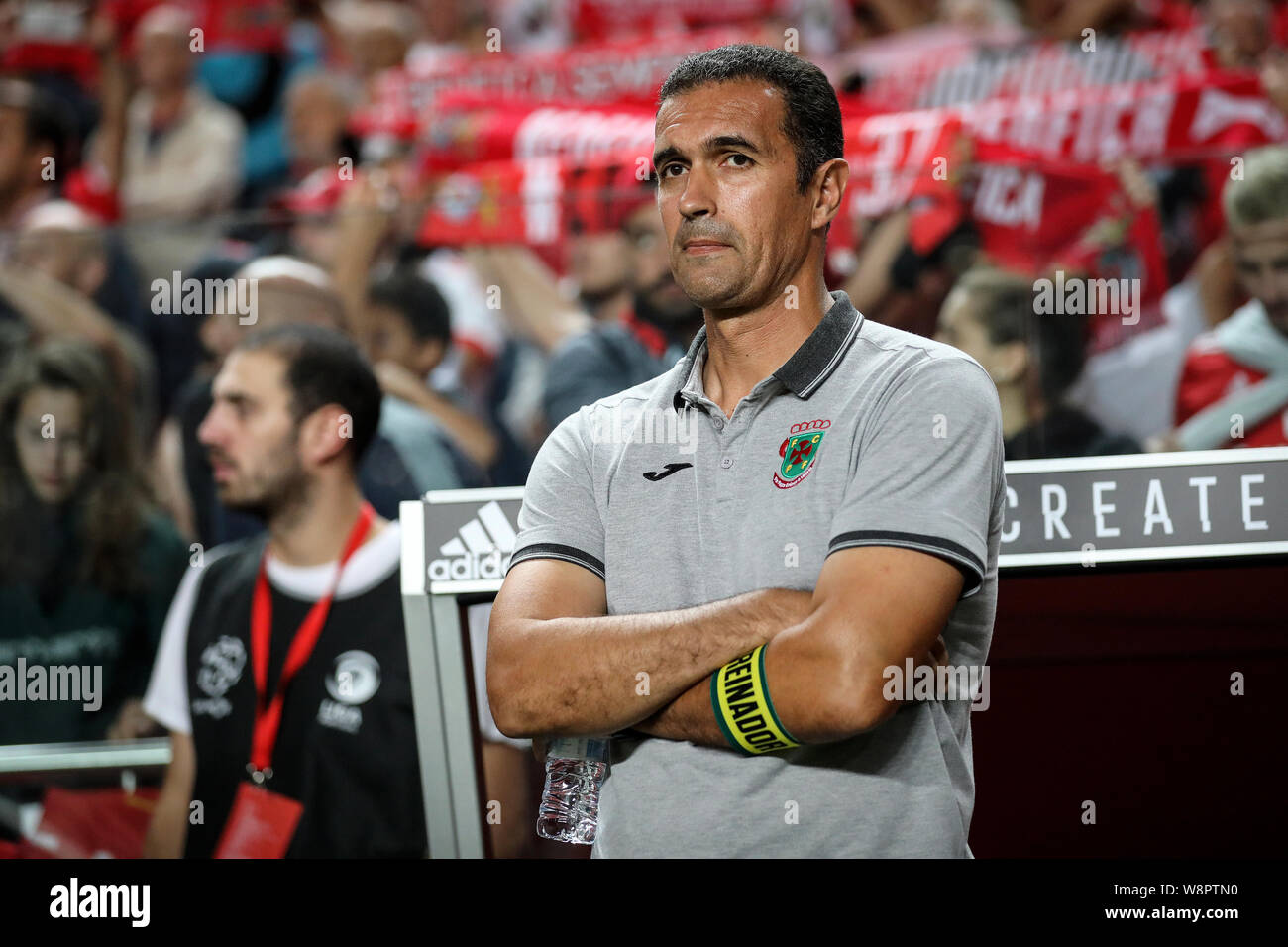 Lisbon, Portugal. 10th Aug, 2019. Coach Filipe Rocha of FC Paços de Ferreira in action during the League NOS 2019/20 footballl match between SL Benfica vs FC Paços de Ferreira.(Final score: SL Benfica 5 - 0 FC Paços de Ferreira) Credit: SOPA Images Limited/Alamy Live News Stock Photo