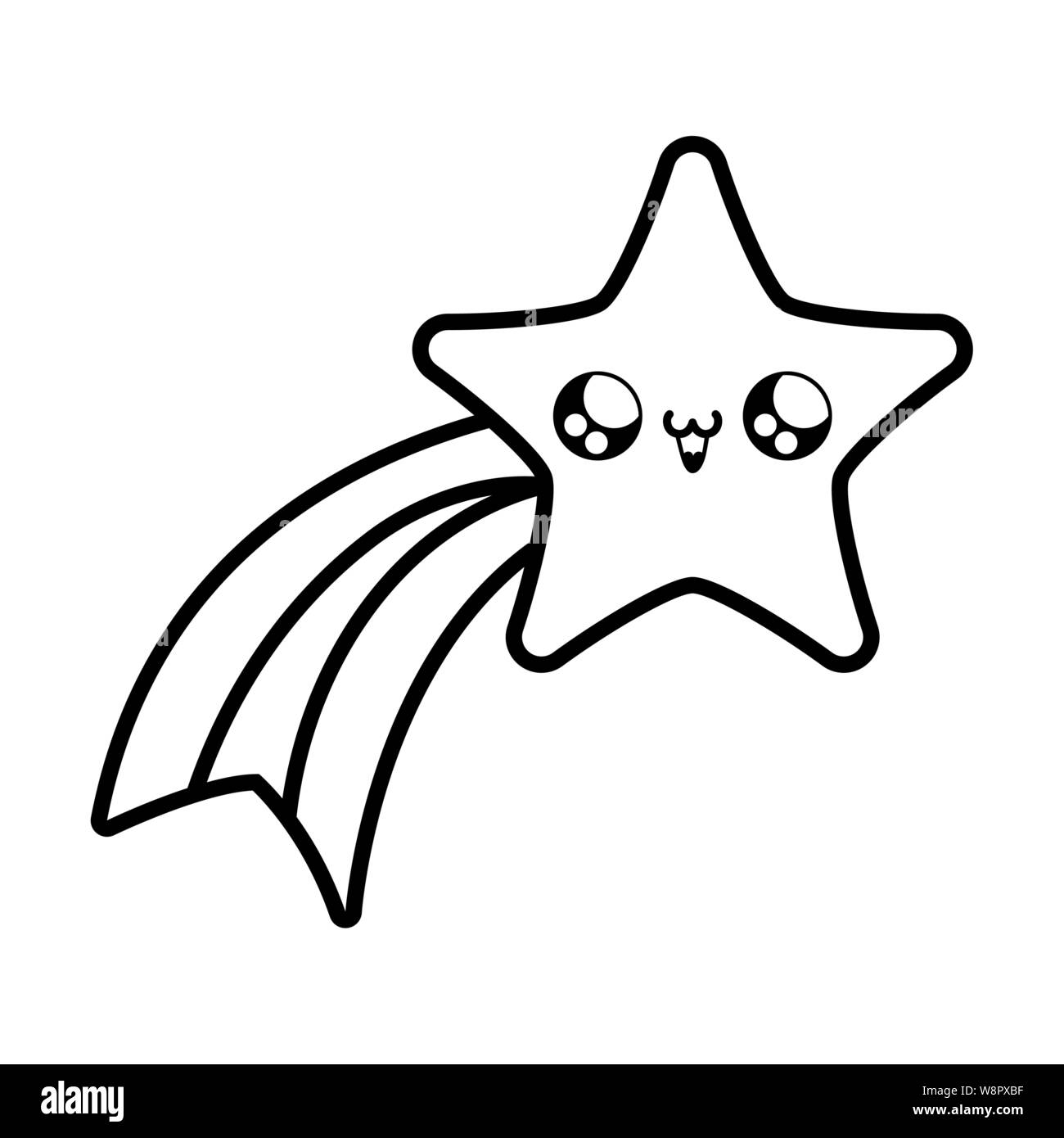Shooting Star Drawing Black And White Stock Photos Images Alamy