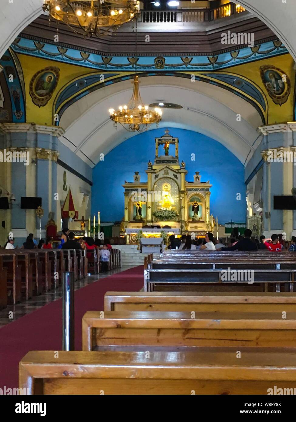 Statues of the virgin mary found inside the Our lady of Manaoag church