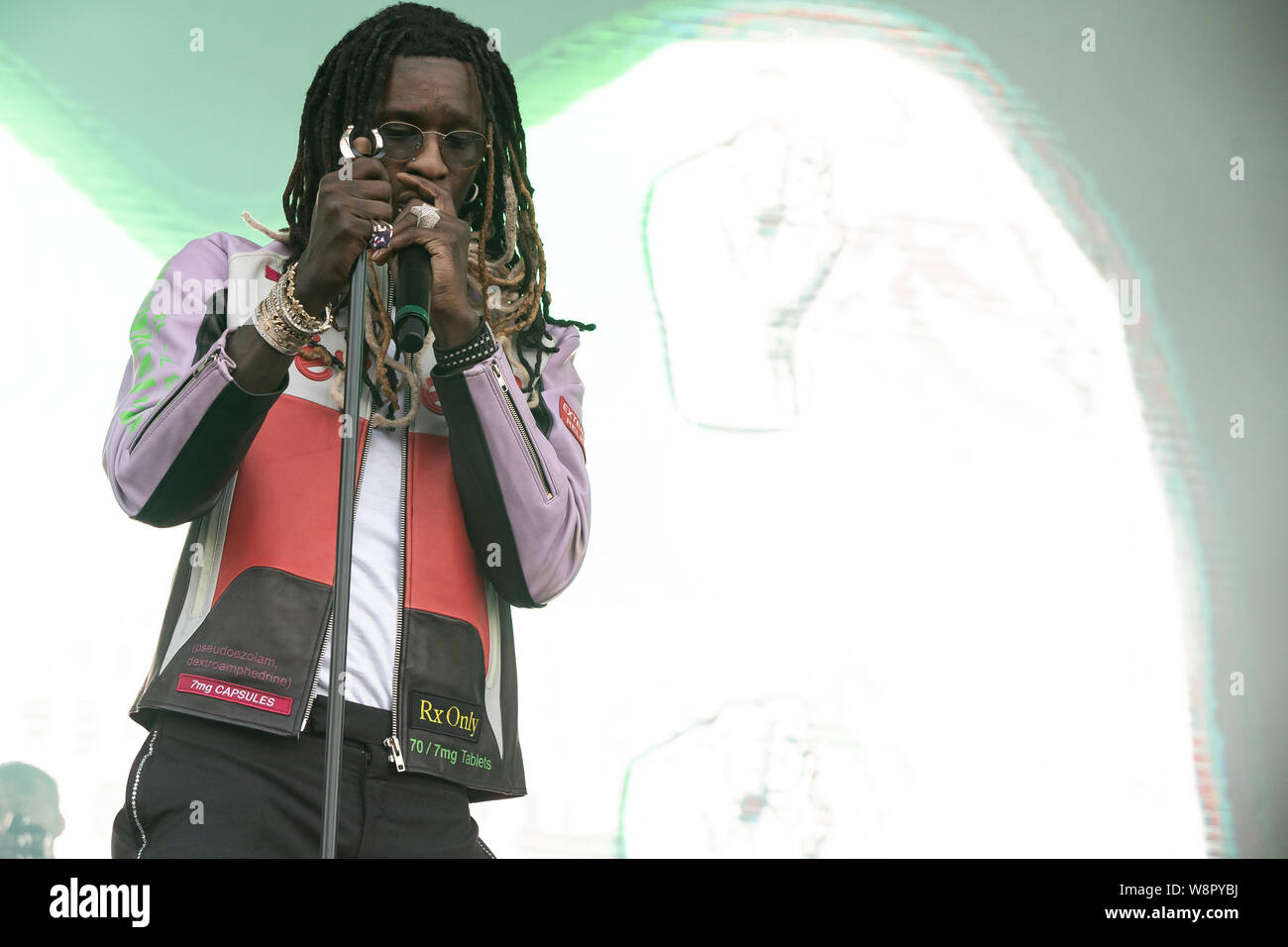 American rapper Yung Thug performing at Breakout Festival day 2 at the PNE Amphitheatre in Vancouver, BC on  June 16th, 2019 Stock Photo