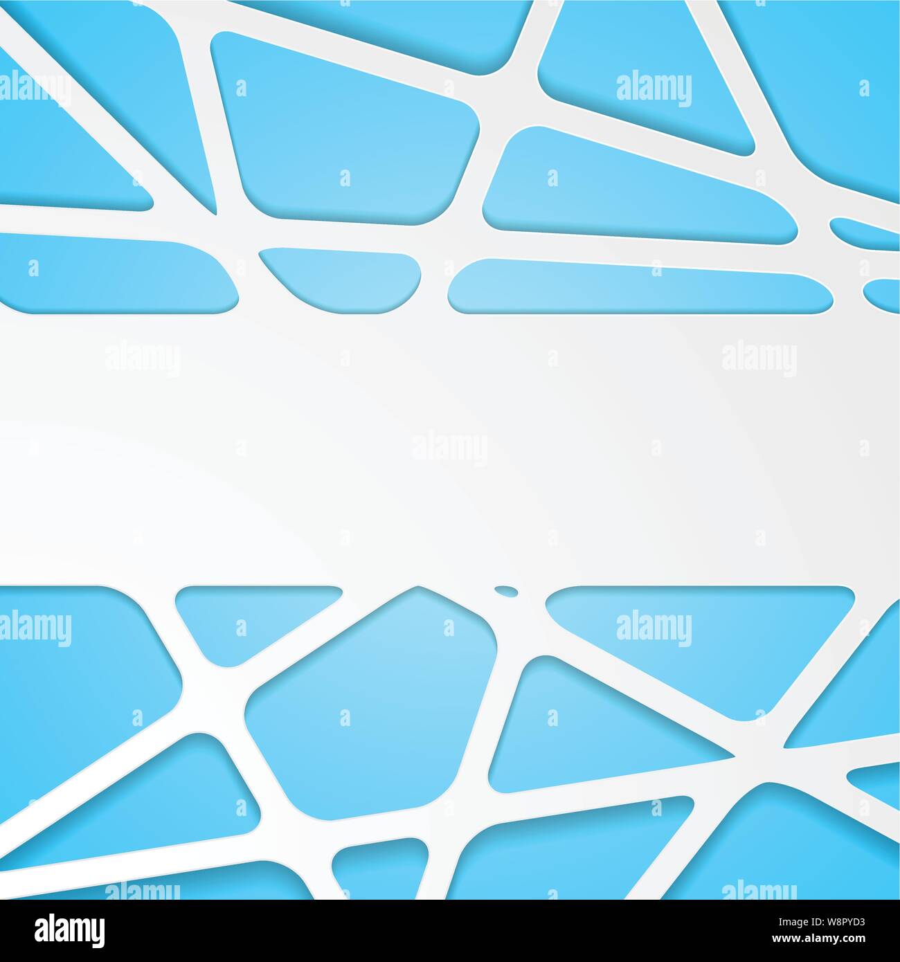 Bright blue abstract tech corporate paper cut background. Vector design ...