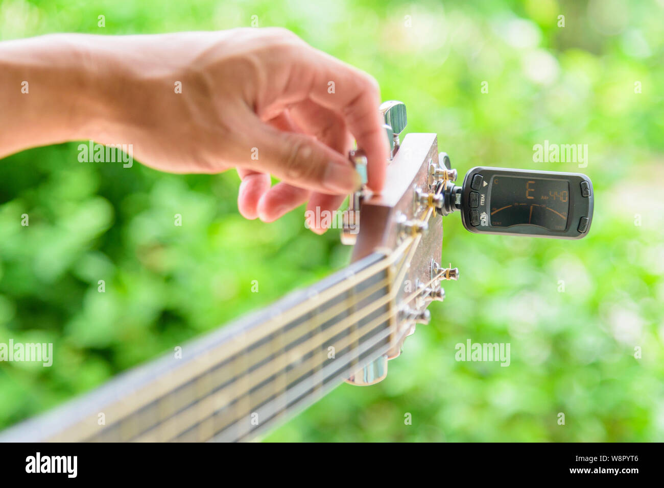guitar tuners tool / tuning guitar strings notes Stock Photo Alamy