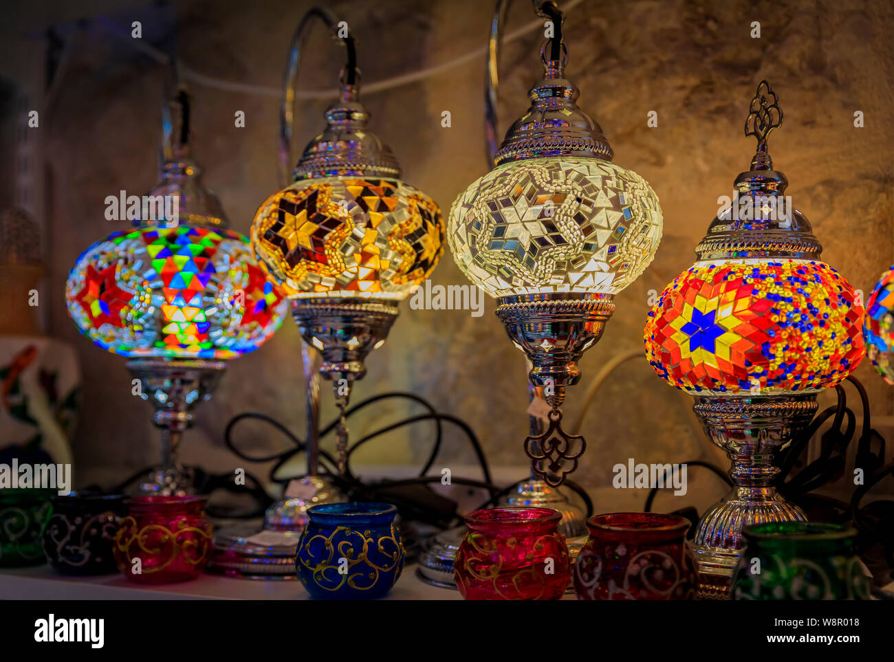 Traditional colorful decorative vintage Turkish oriental lamps for sale in at one of many souvenir gift shops in Kotor old town in Montenegro Stock Photo Alamy