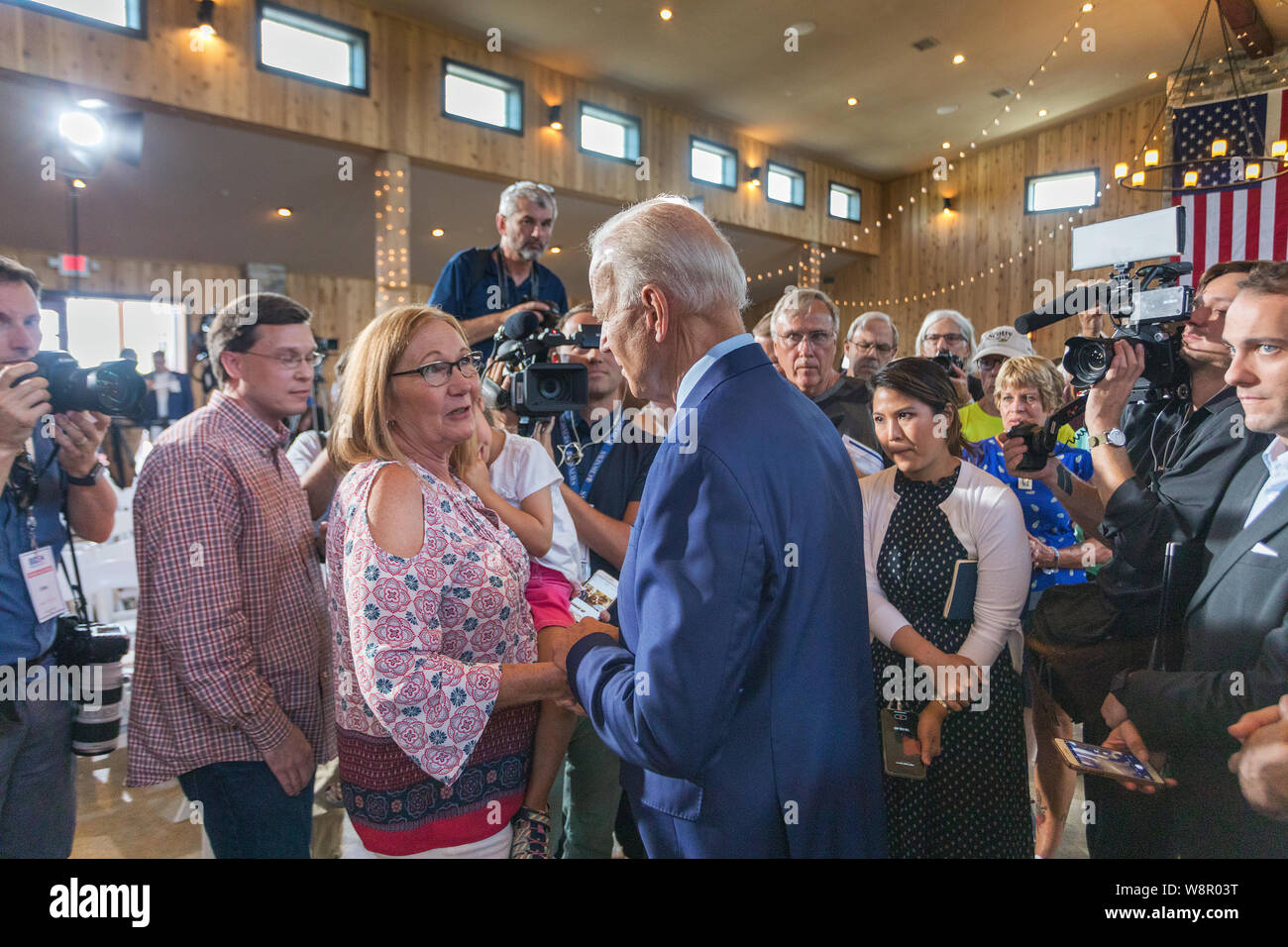 Former Vice President Joe Biden holding a presidential campaign rally ...