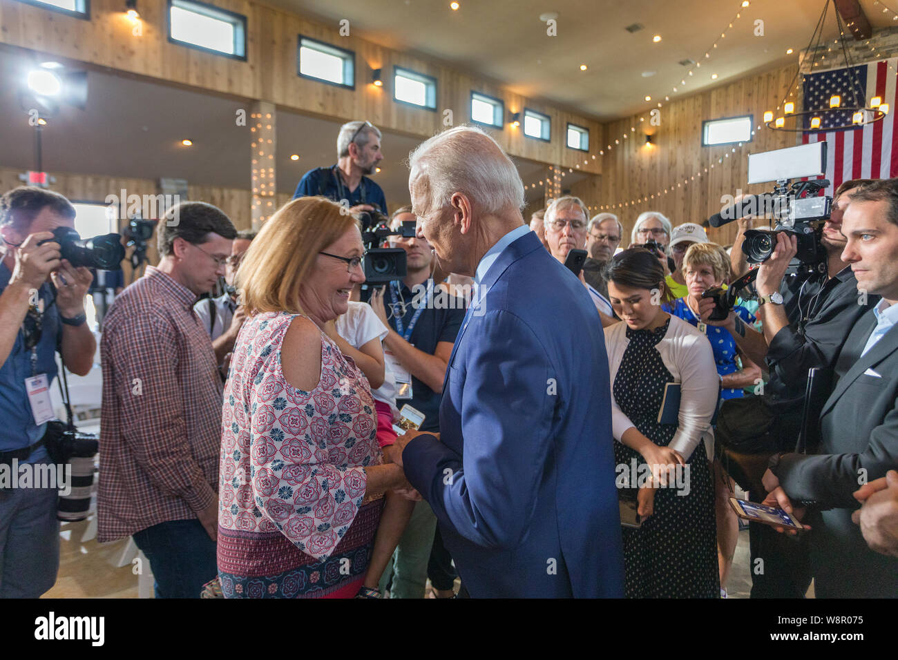 Former Vice President Joe Biden holding a presidential campaign rally ...