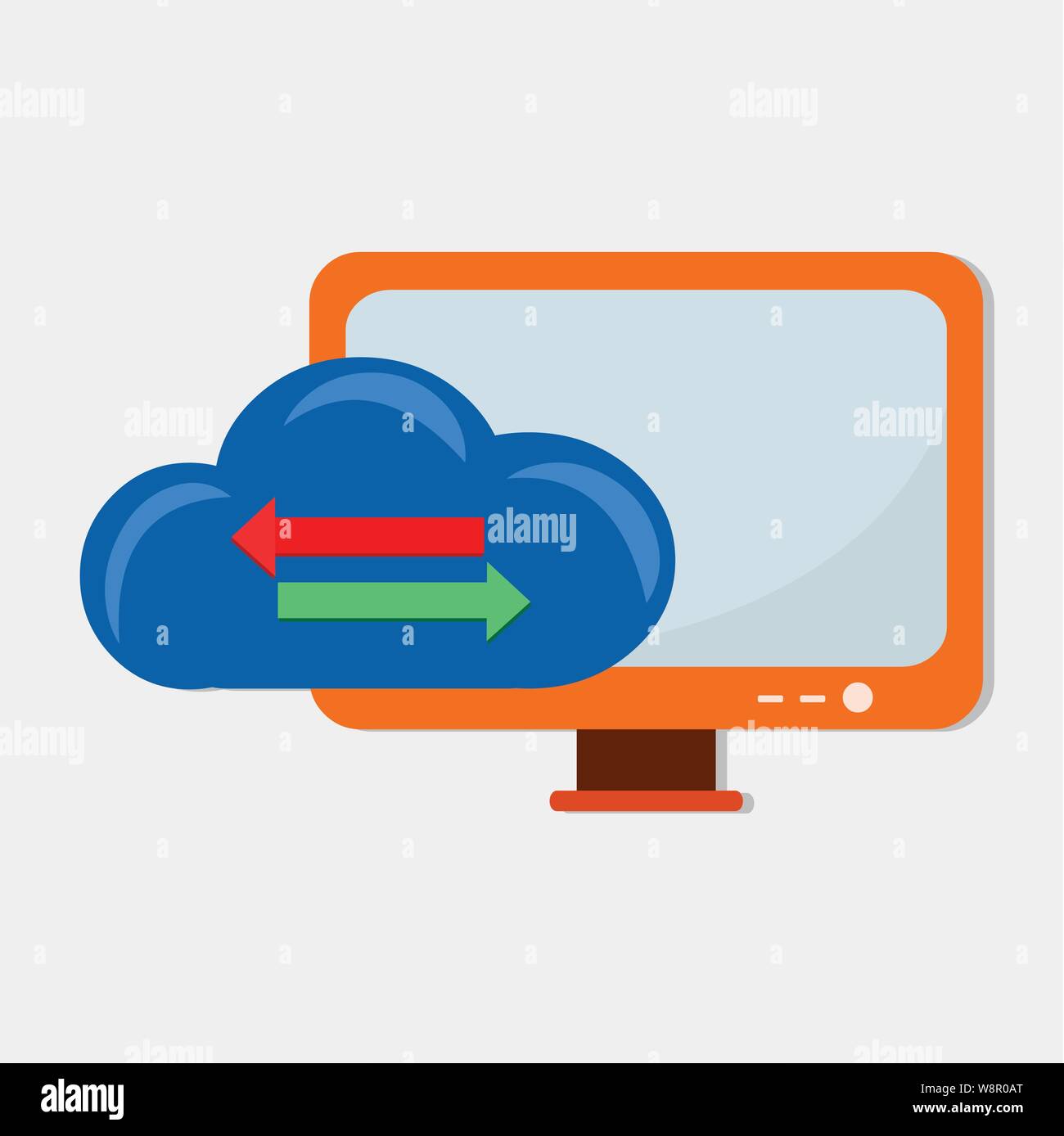 computer cloud concept vector symbol illustration Stock Vector
