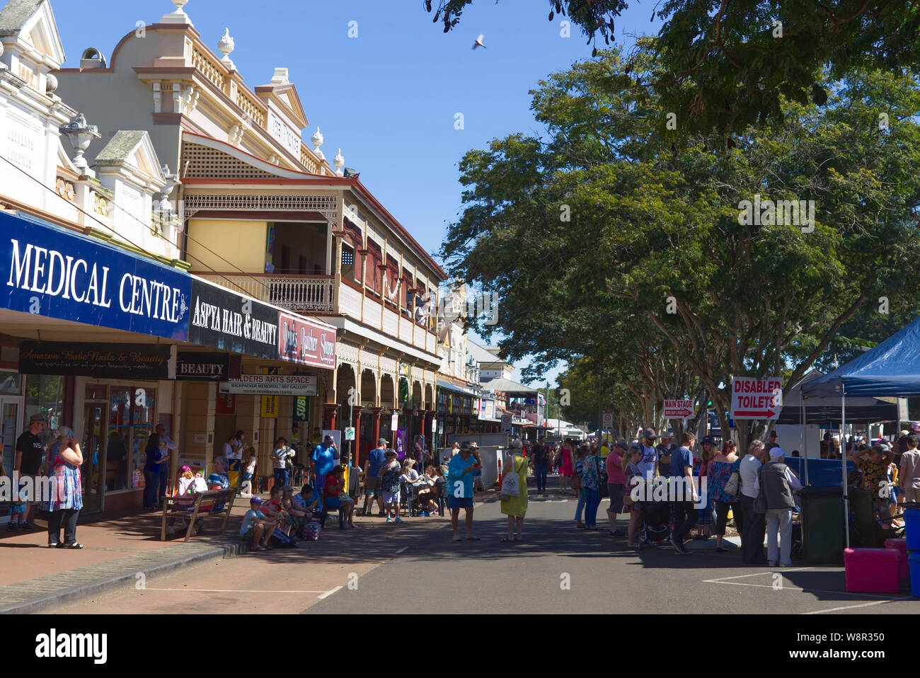 Festival Which Closes The Main Highway The Bruce Highway In The Small Country Town Of Childers Near Bundaberg Queensland Australia Stock Photo Alamy