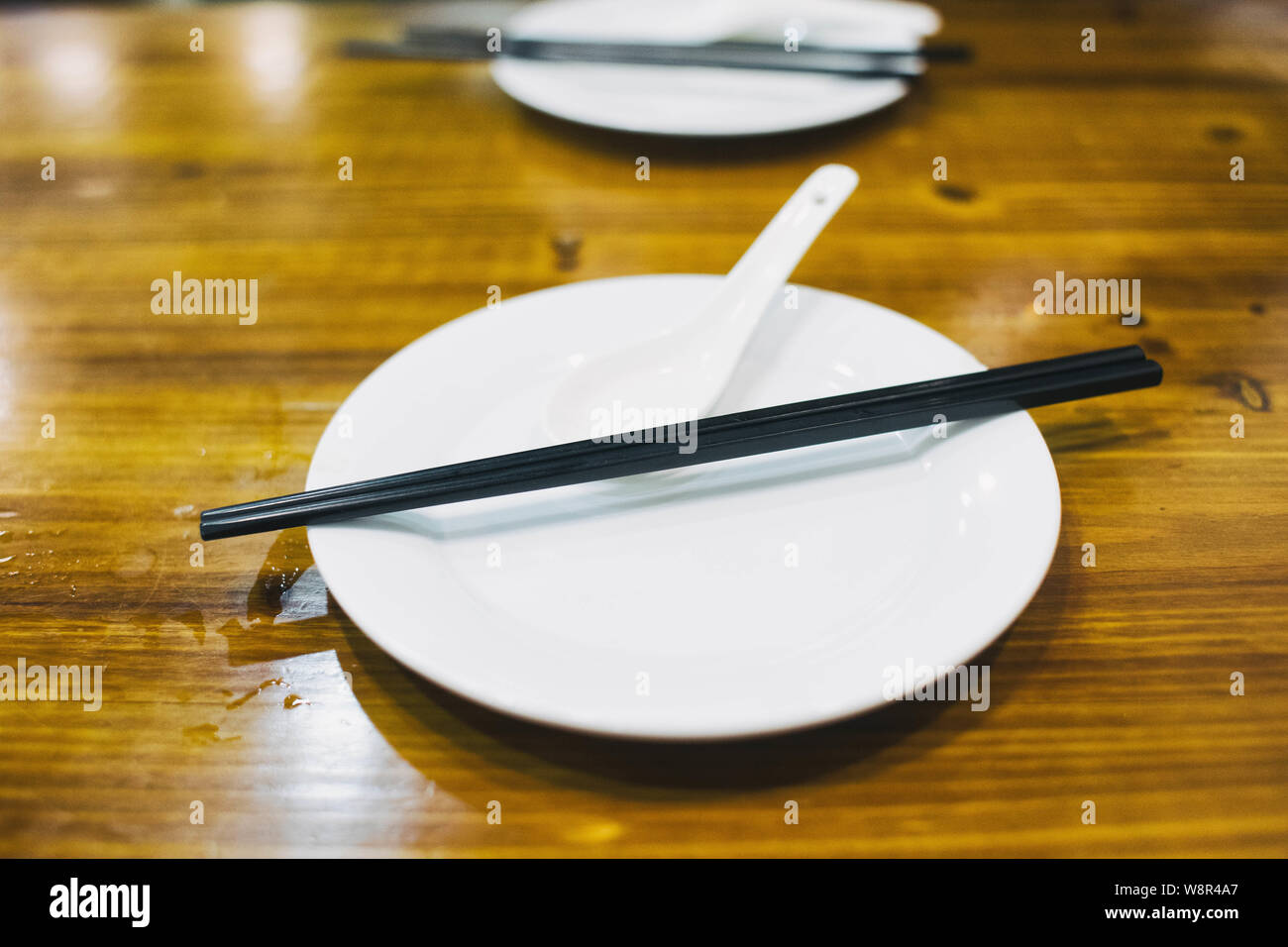 using chopstick in Chinese restaurant of Shanghai. Stock Photo