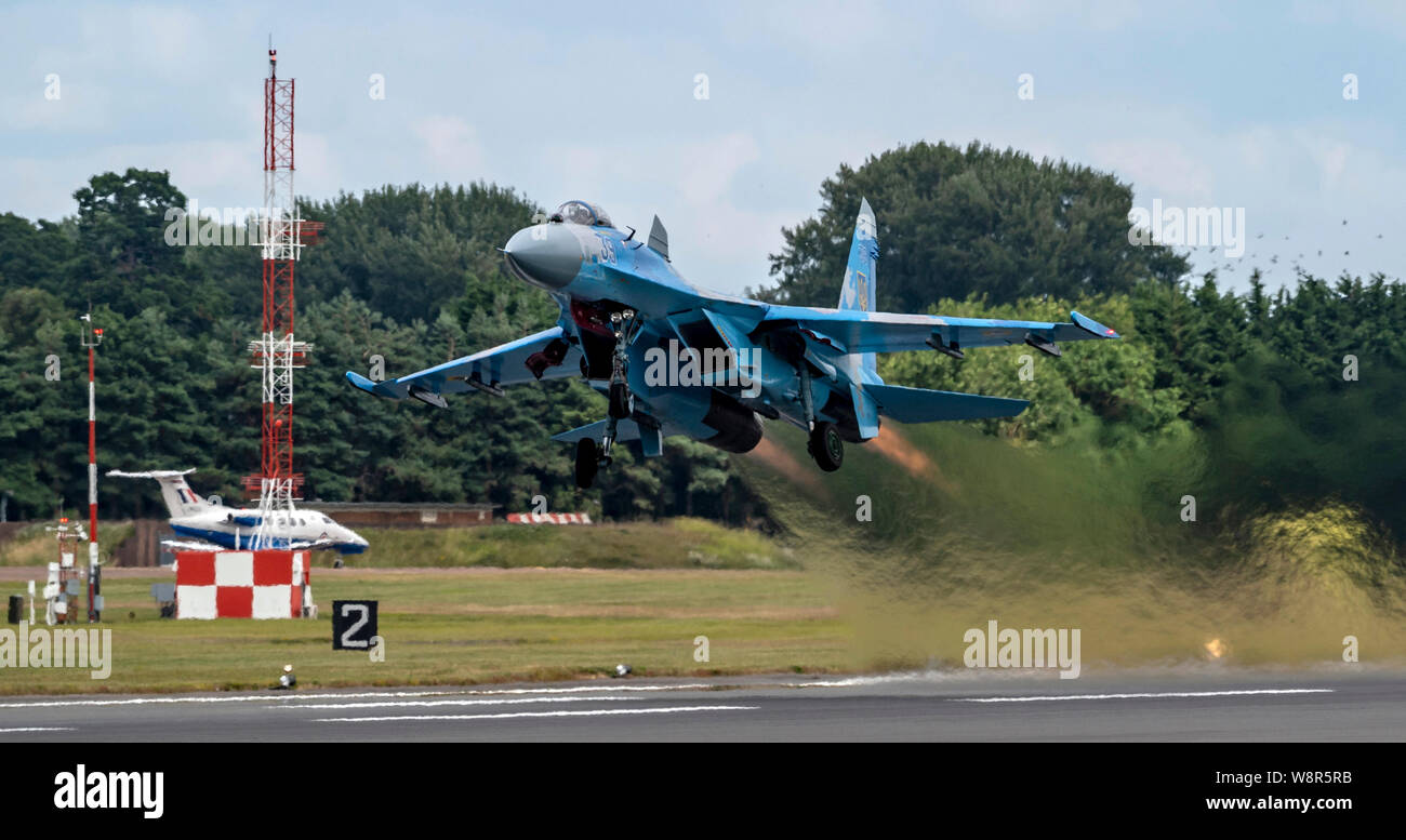 Sukhoi Su-27 at the Royal International Air Tattoo 2019 Stock Photo