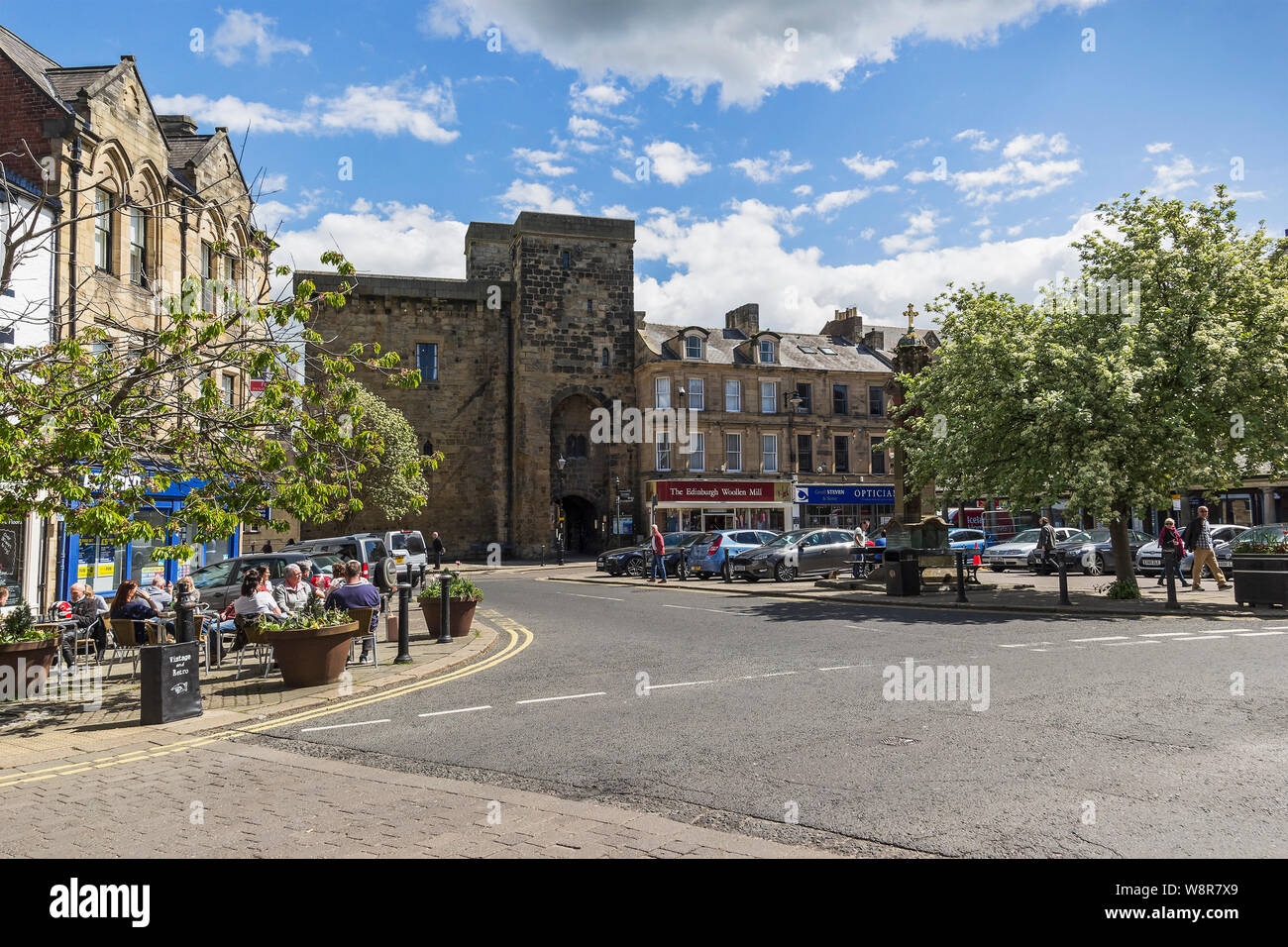 Hexham, Northumberland, UK. Street scene Stock Photo
