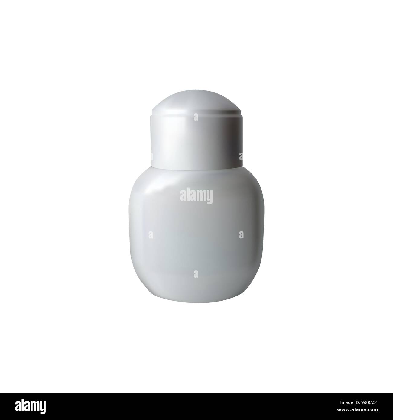 A small glass bottle. Vector illustration. White bottle Stock Vector