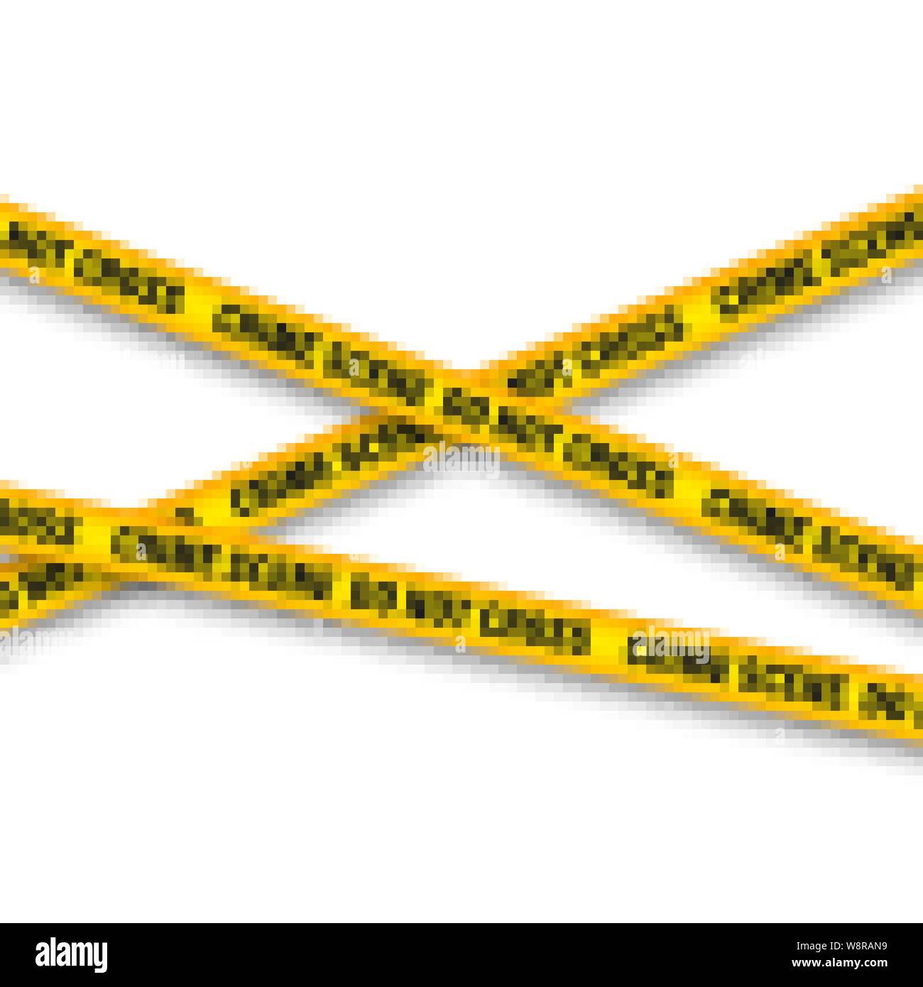 Yellow And Black Barricade Construction Tape. Police Warning Line ...