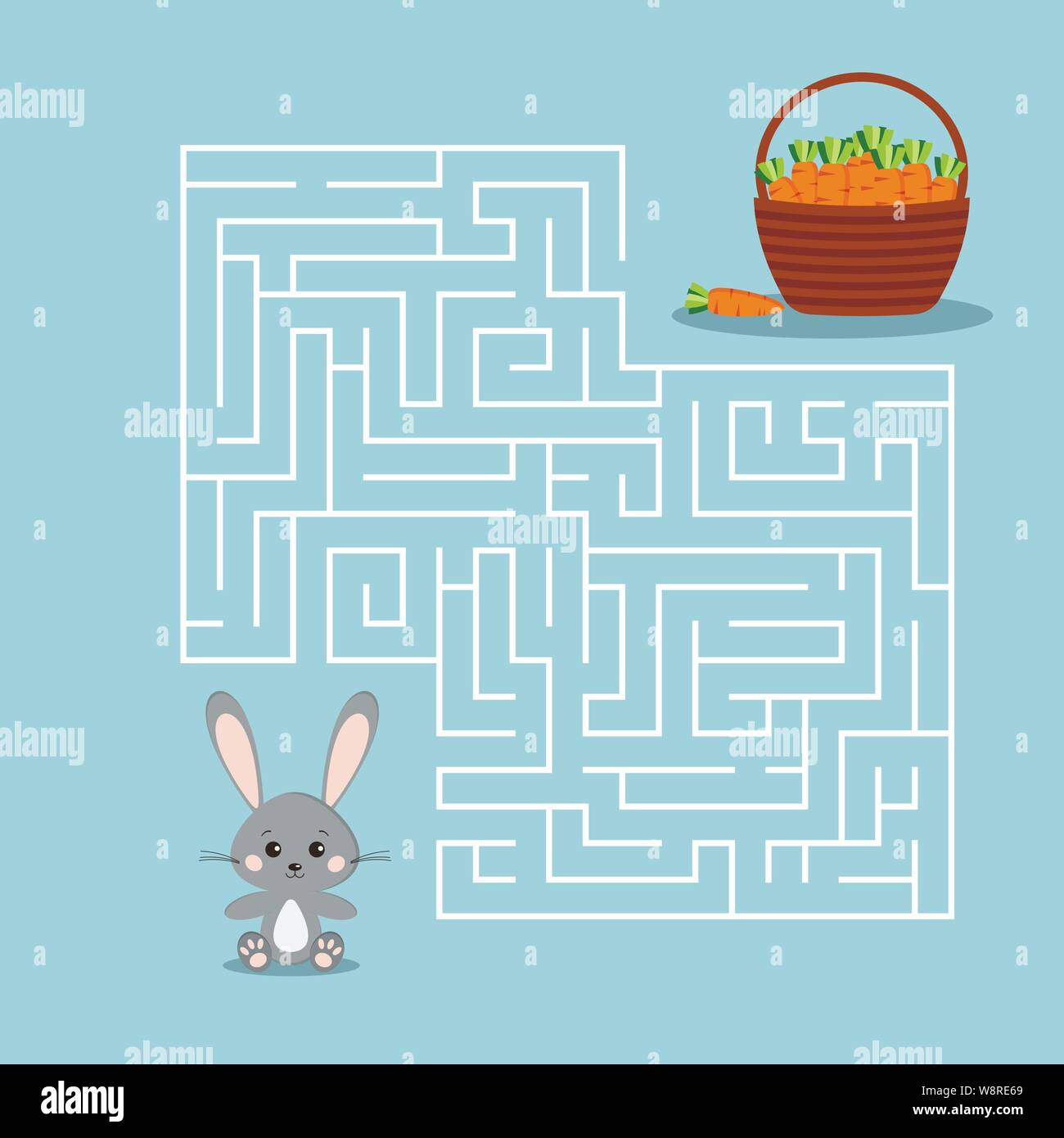 Maze game for the children with a labyrinth on blue background Stock Vector  Image & Art - Alamy