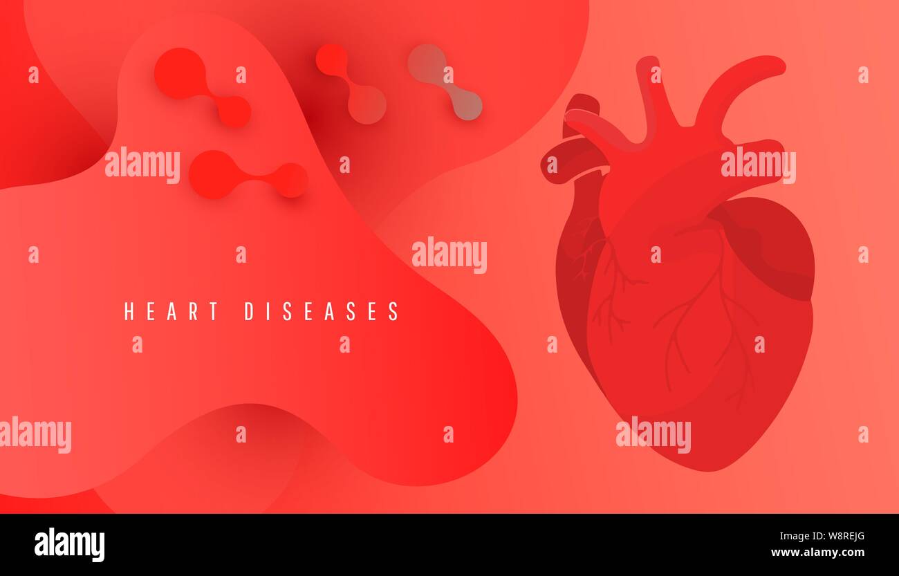 World Heart Day banner with human heart on red background vector design.  Creative donor poster. Blood Donation Stock Vector Image & Art - Alamy