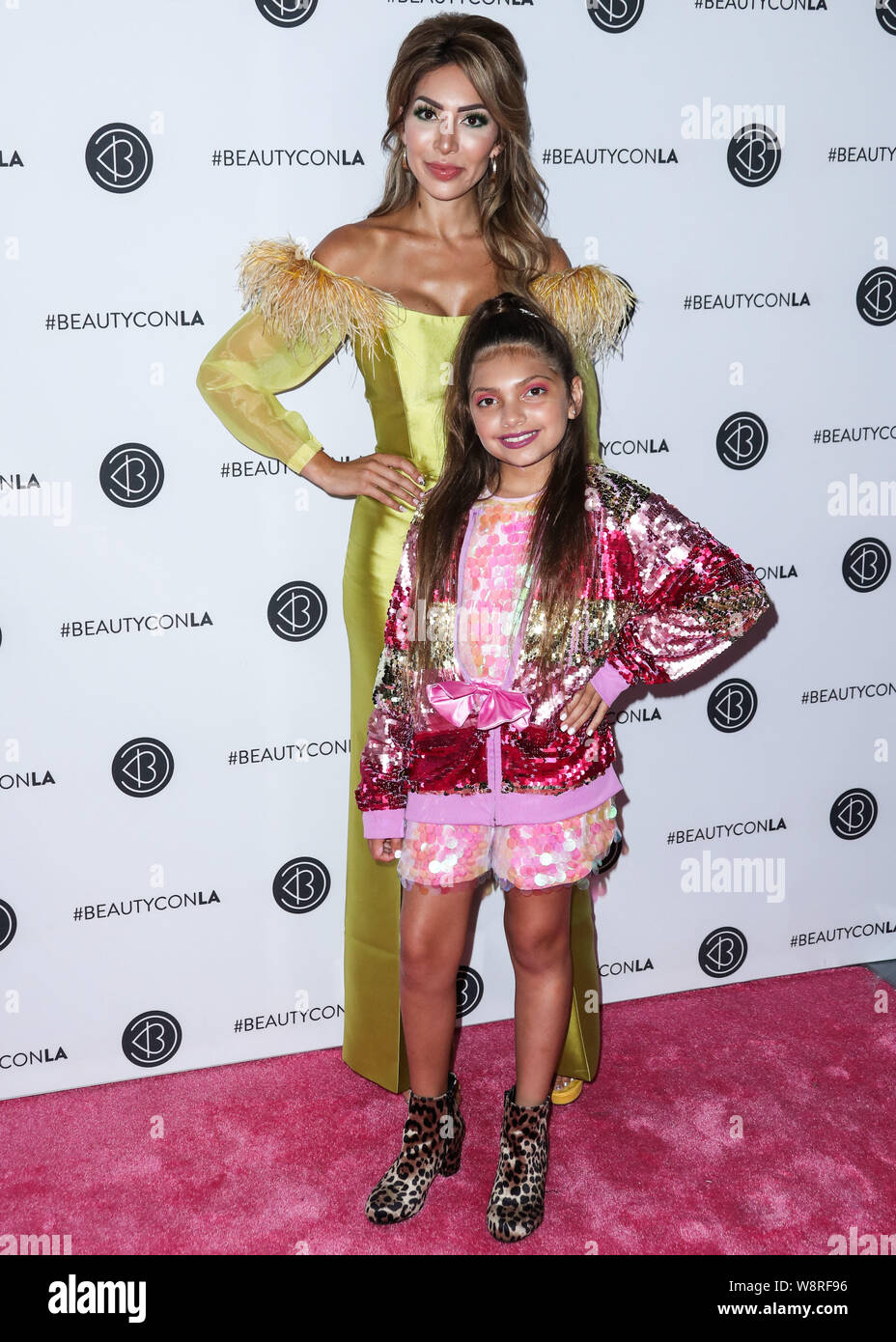 Los Angeles, United States. 10th Aug, 2019. LOS ANGELES, CALIFORNIA, USA -  AUGUST 10: Television Personality Farrah Abraham and daughter Sophia Abraham  arrive at the Beautycon Festival Los Angeles 2019 - Day