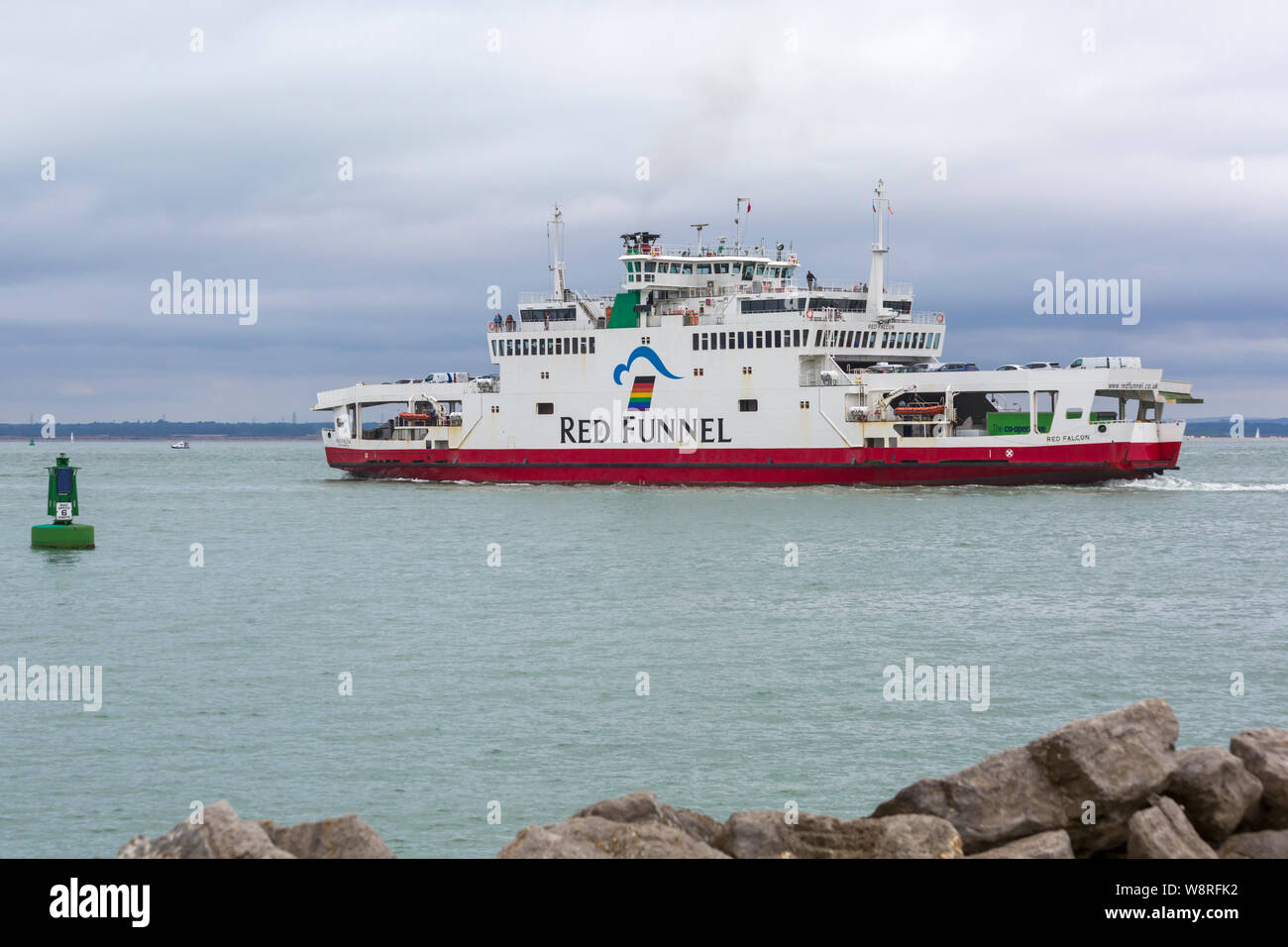 Red Funnel Ferry Red Falcon Leaving East Cowes Isle Of Wight