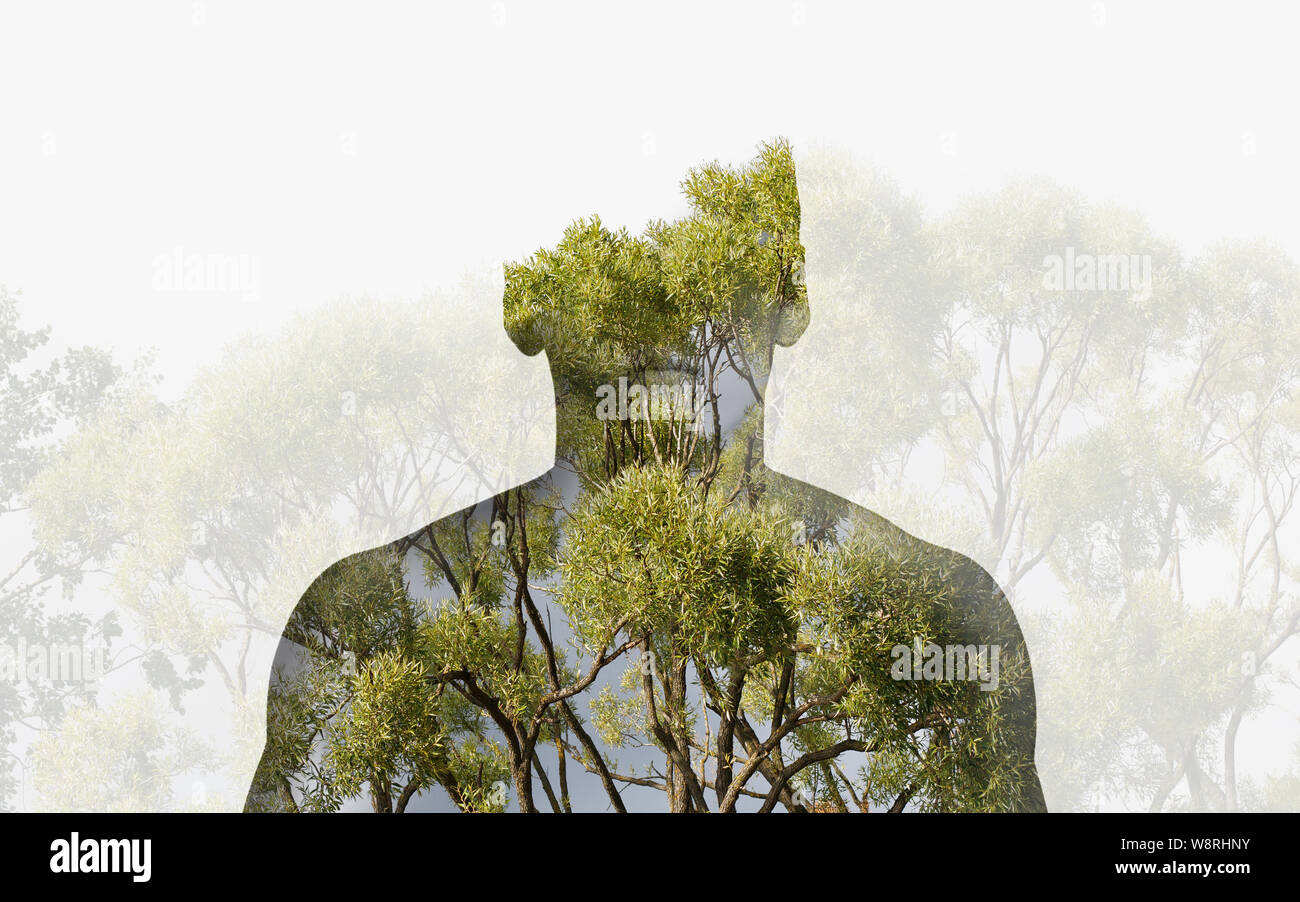 Double exposure silhouette hi-res stock photography and images - Alamy