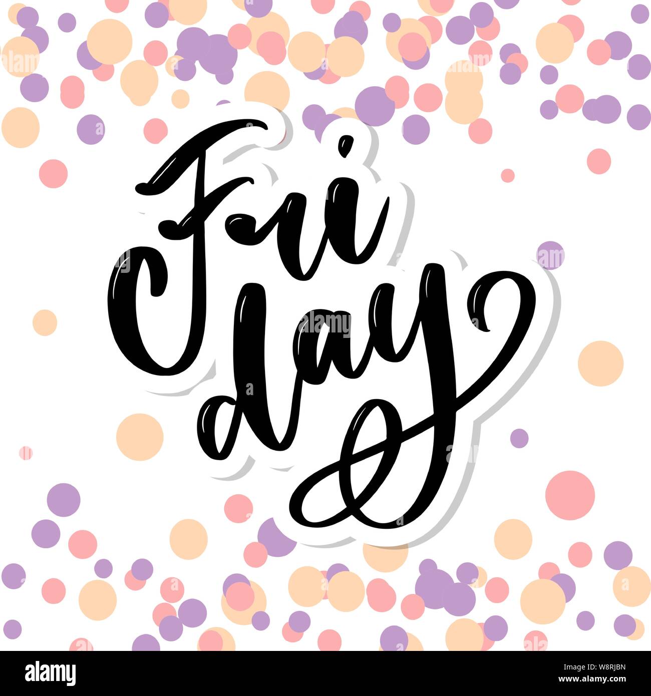 Hand Lettering Happy Friday Inscription Isolated On White Background