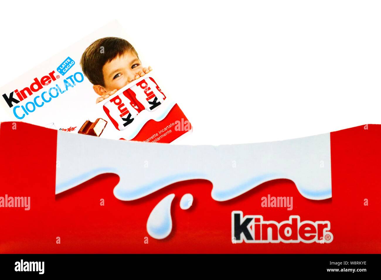 Kinder Chocolate Bars. Kinder is a brand of products made in Italy by