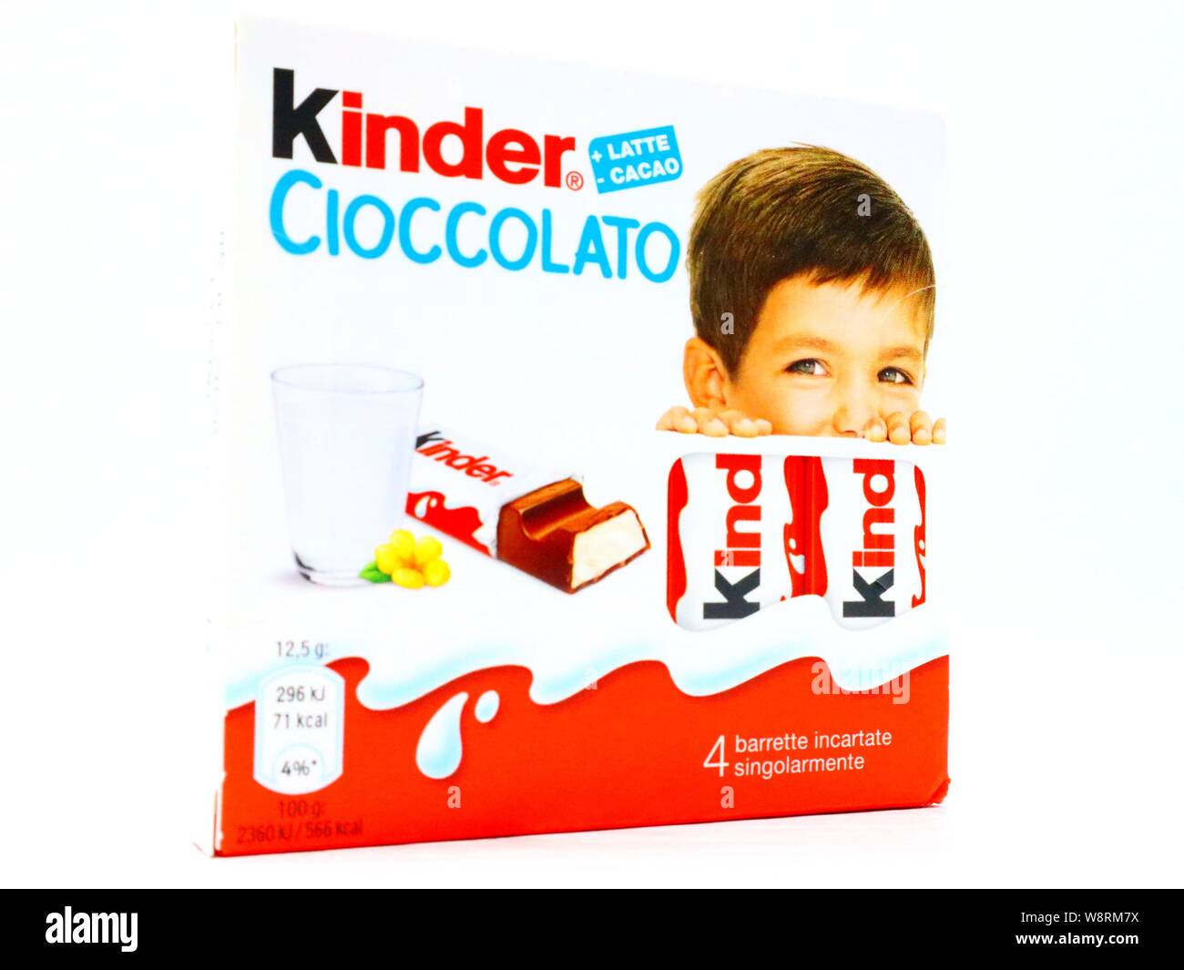 Kinder Chocolate Bars. Kinder is a brand of products made in Italy by Ferrero Stock Photo Alamy