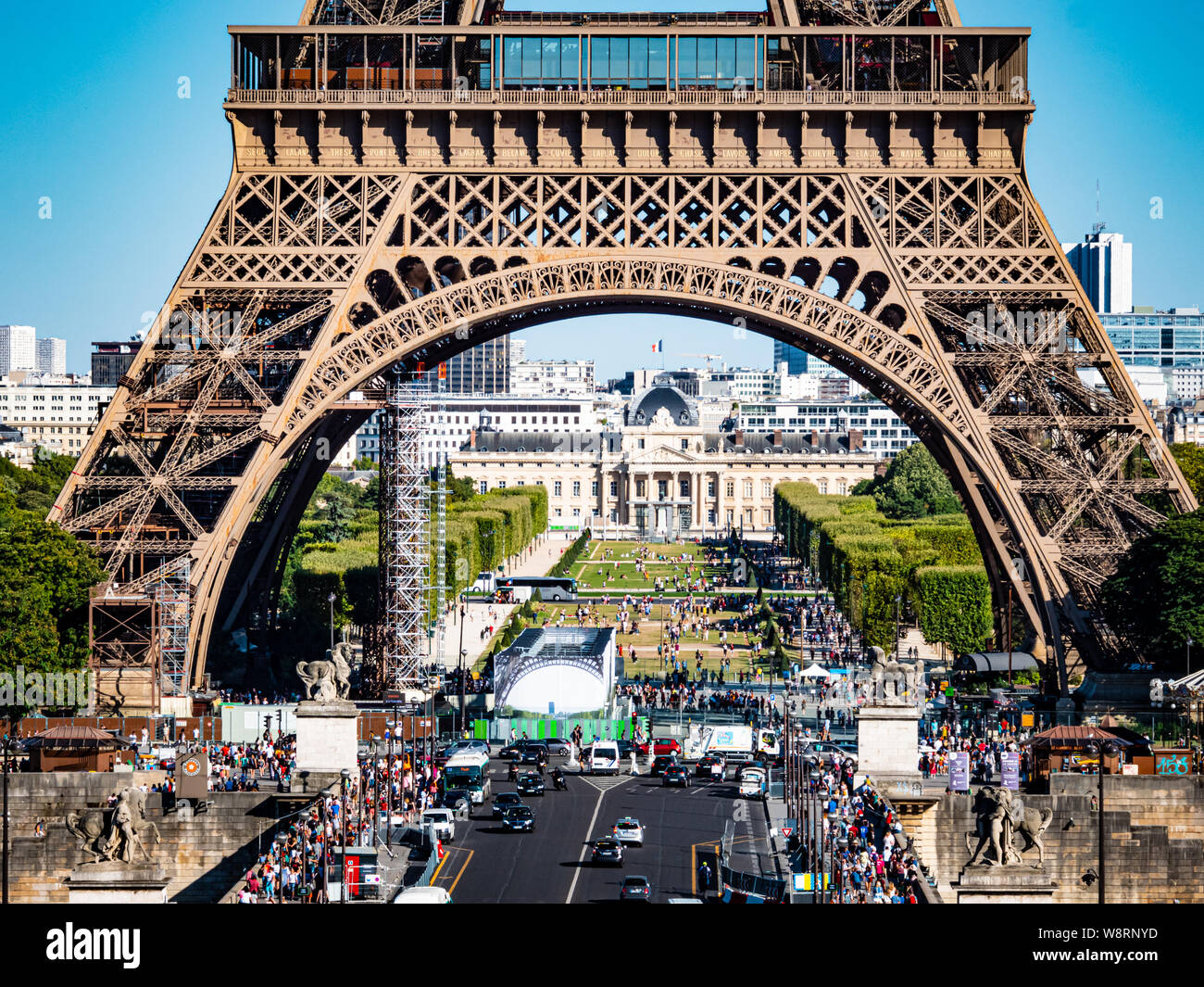 Eiffel Tower And Military School In Paris Paris Street Photography Stock Photo Alamy